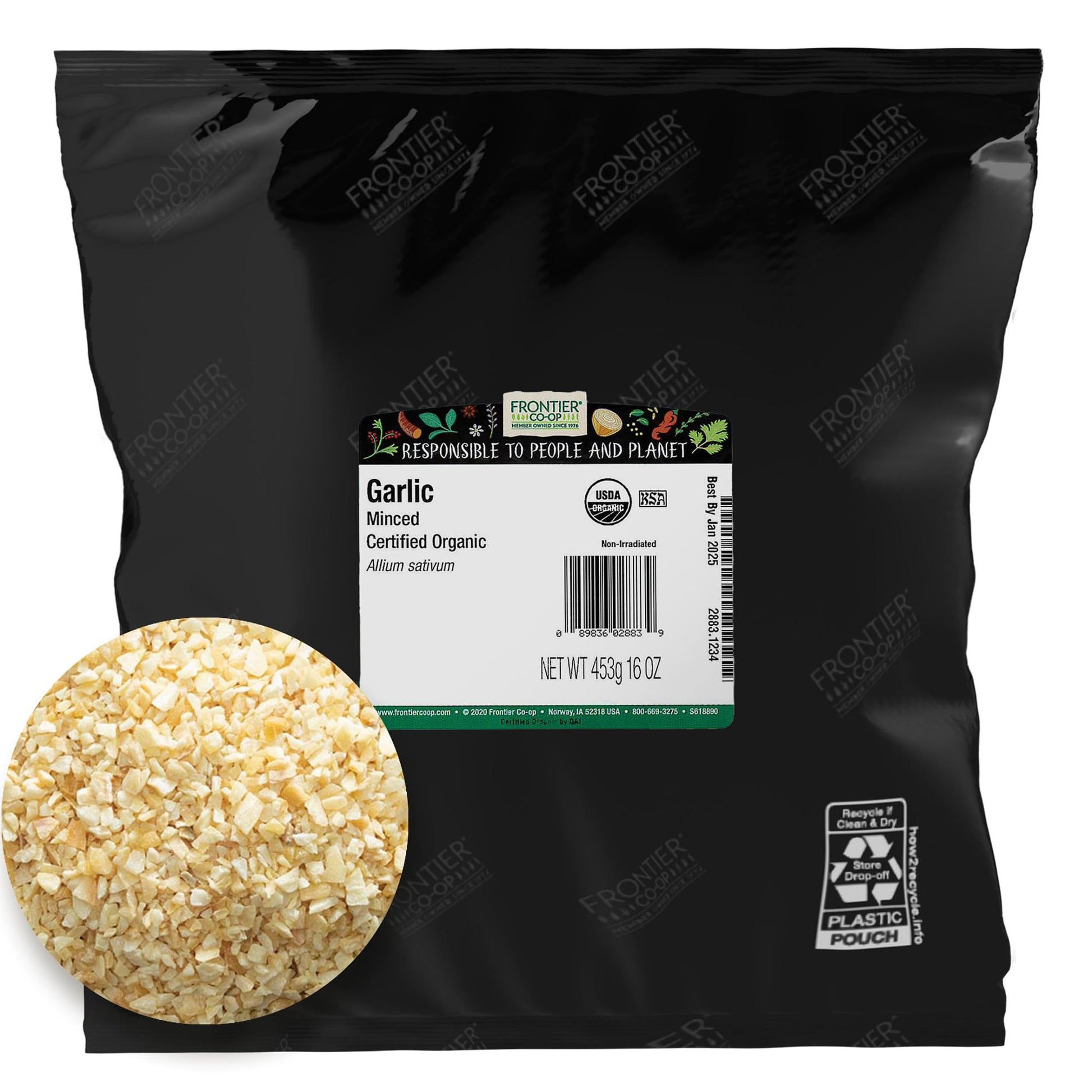 Frontier Organic Bulk Garlic Flakes, 1 Lb