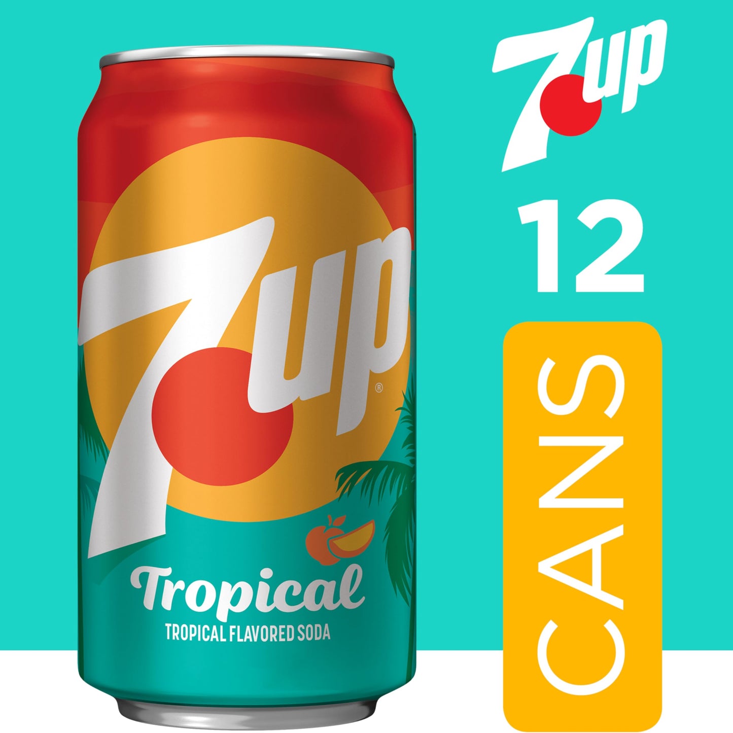7UP Tropical Soda  12 fl oz cans  12 pack