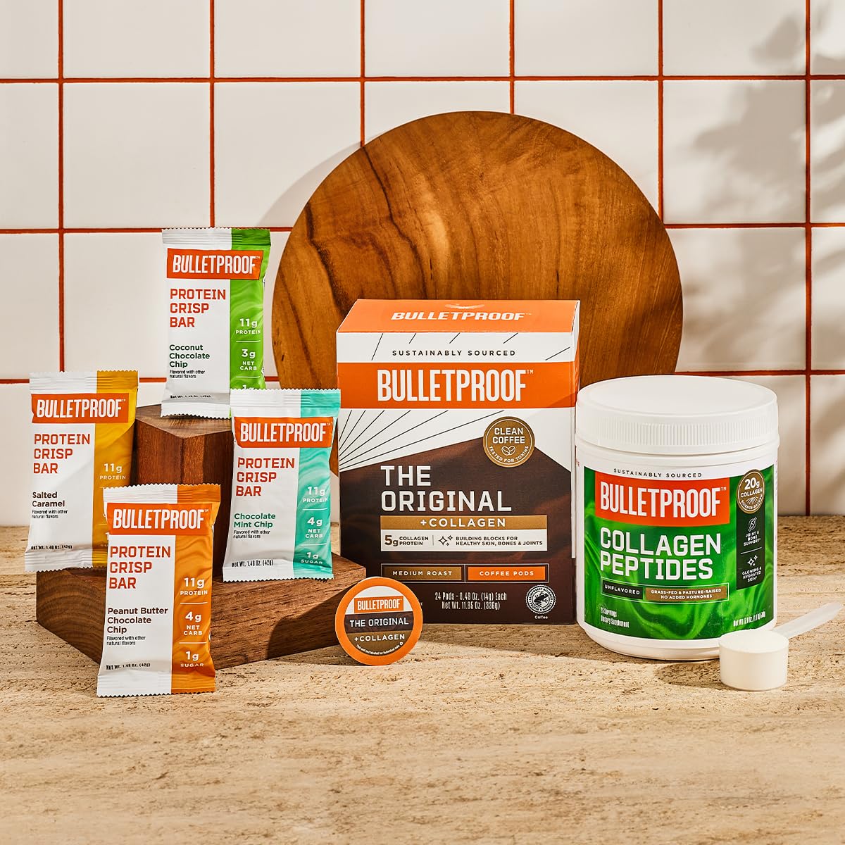 Bulletproof The Original + Collagen Single-Serve Coffee Pods, 10 Count, 100% Arabica Coffee Sourced from Central and South Ameri