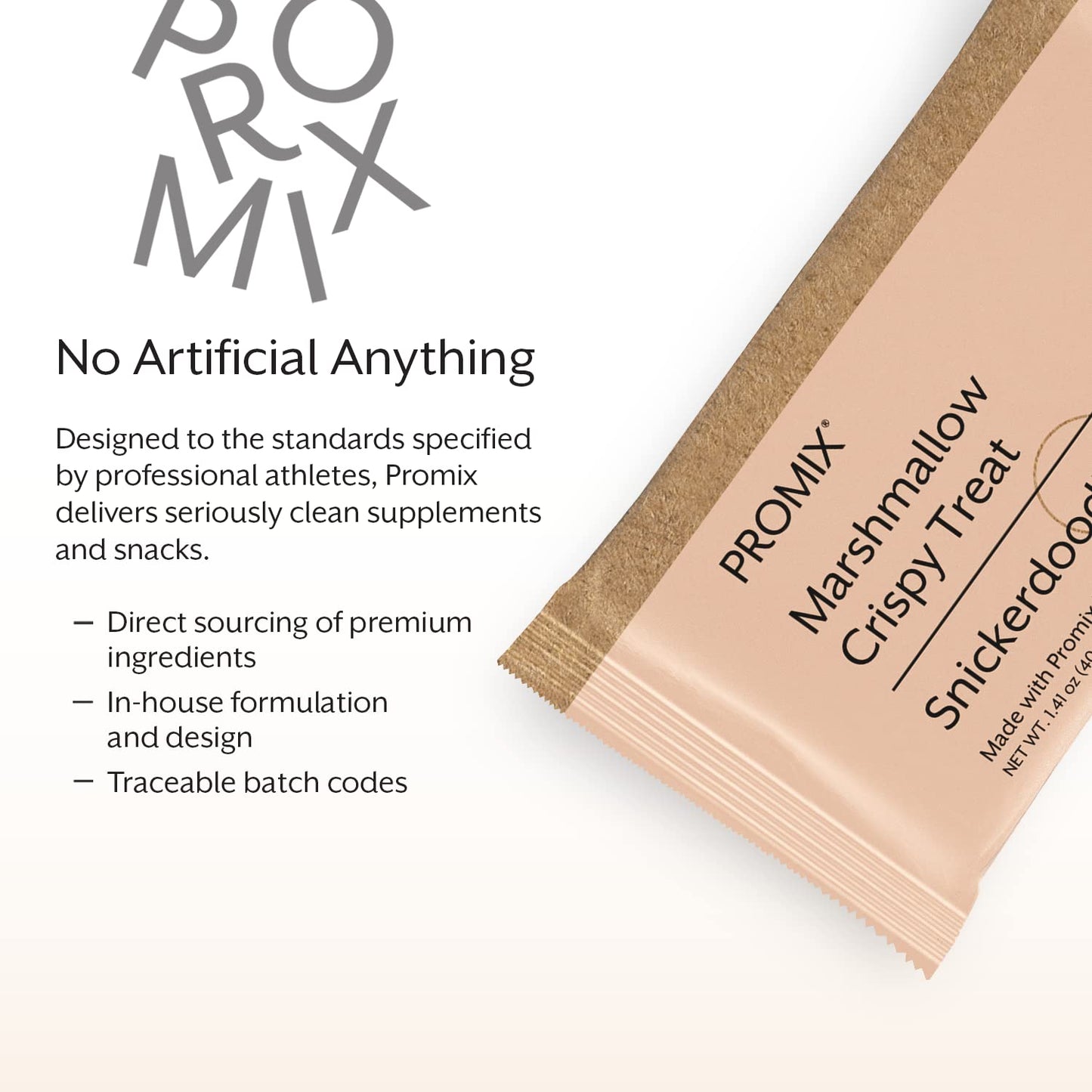 Promix Nutrition Protein Puff Bars - Snickerdoodle - Marshmallow Crispy Treat - Great Tasting & Healthy On The Go Snack - High Protein & Low Calorie - Free From Gluten, Soy, & Corn - 12 Bars