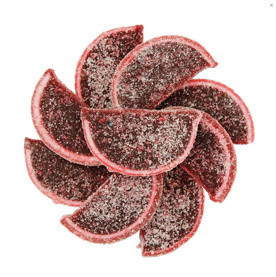 NY Spice Shop Fruit Slices Jelly Candy - 8 Ounce Pomegranate Candied Fruit - Fruit Candy Slices - Bulk Gummy Candy Slices - Old 