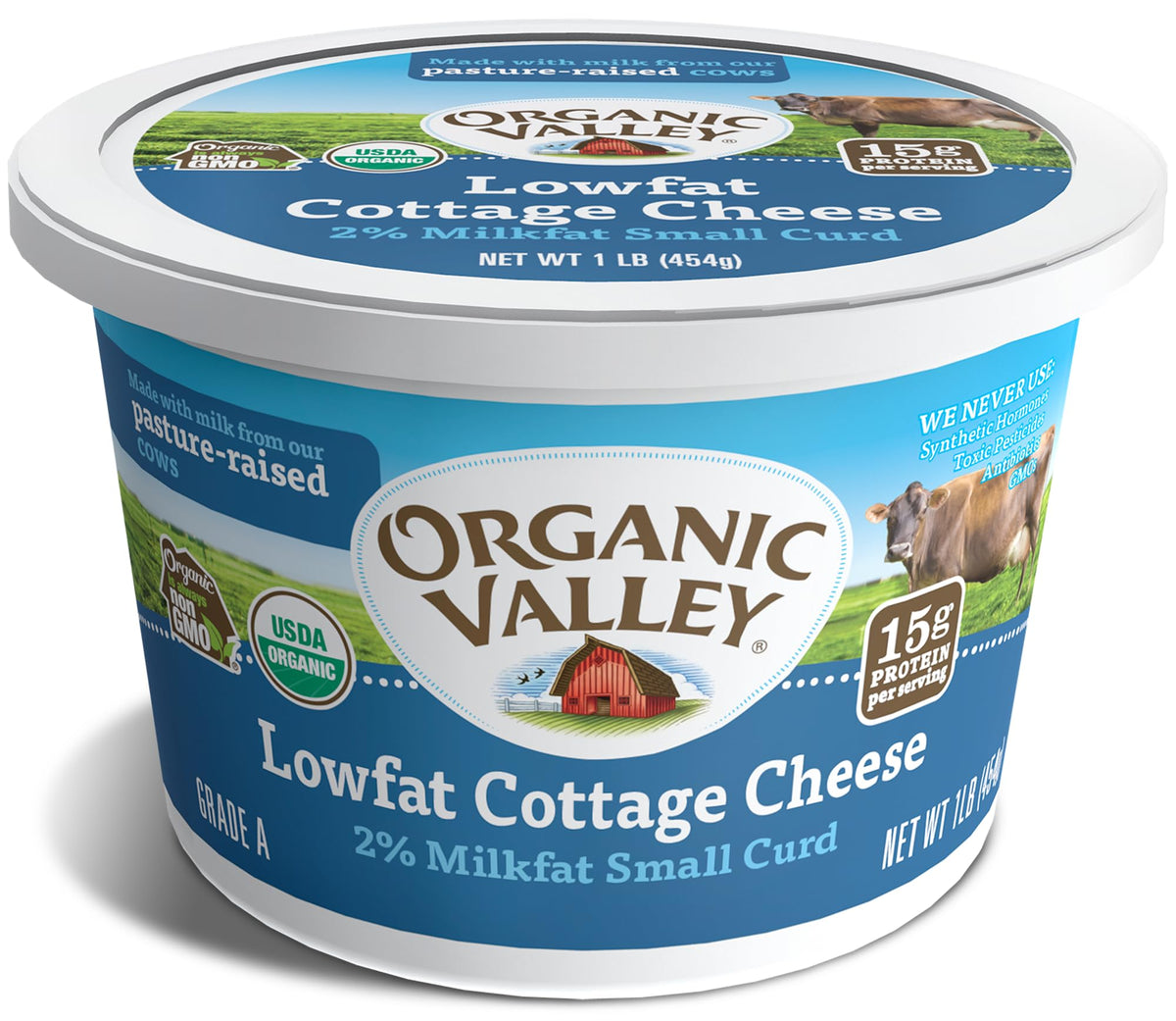 Organic Valley, Organic Low Fat Cottage Cheese, 16 Ounce