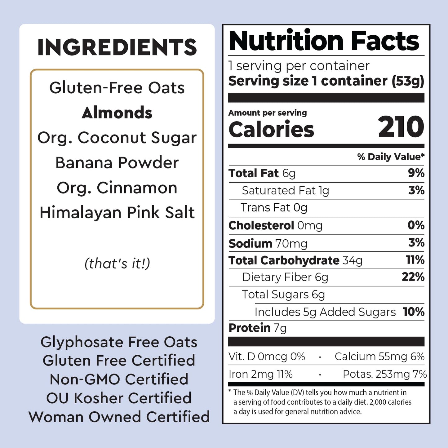 Mylk Labs Banana Nut Protein Oatmeal Cups, Whole Grain, Low Sugar, High Fiber Breakfast with Superfoods, Quick & Easy, On the Go