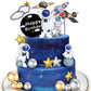LEBERY Astronaut Space Cake Toppers 22 Pcs Plastic Decorations for Birthday Baby Shower - Blue, Model LA0183