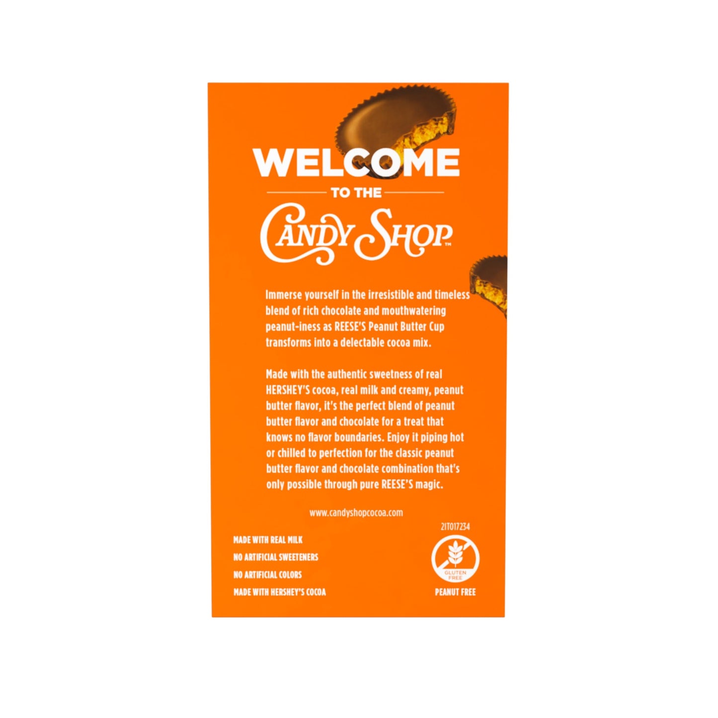 Candy Shop Cocoa REESE S Peanut Butter Cup Cocoa Mix, Hot Chocolate, Make Hot or Iced Cocoa, Made With Real Milk, Gluten Free,
