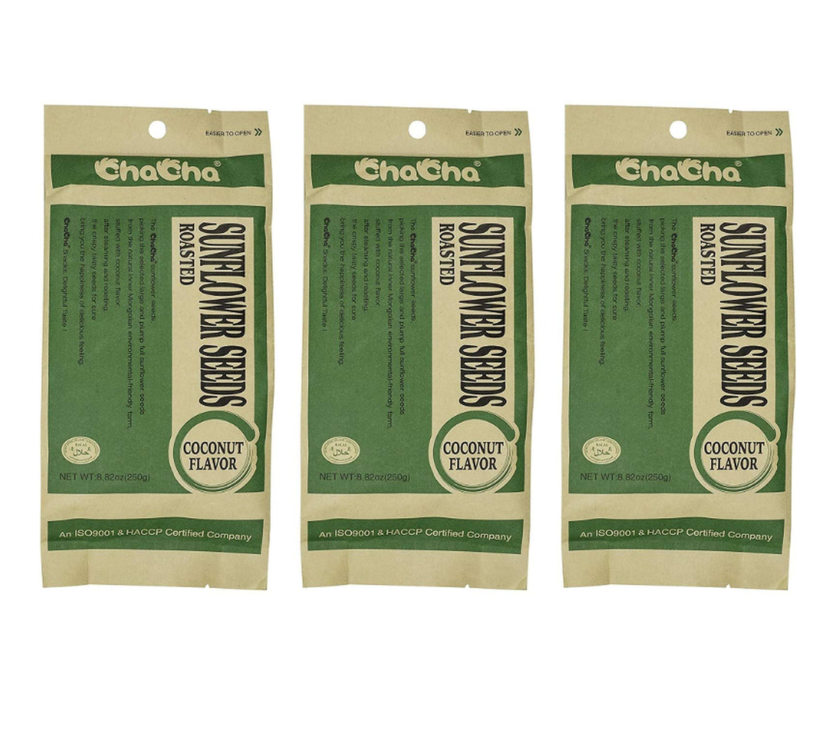 Chacha Coconut Flavored Roasted Sunflower Seeds (3 Pack, Total Of 750G)