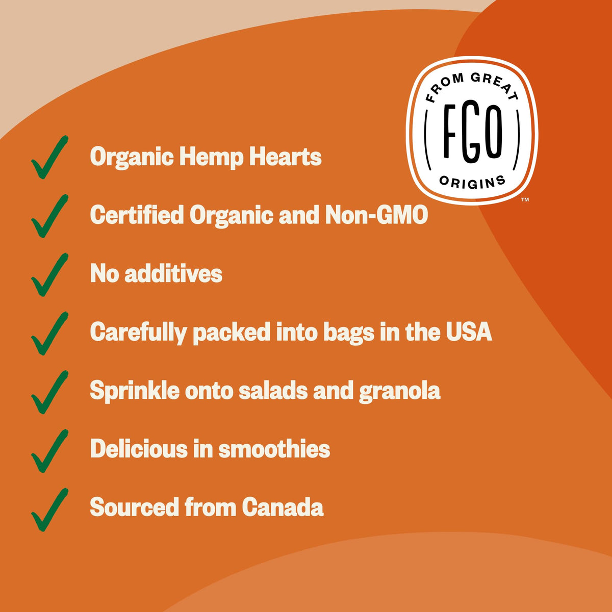 Fgo Organic Hemp Hearts, Shelled Hemp Seeds, Imported From Canada, 16Oz (Pack Of 1)