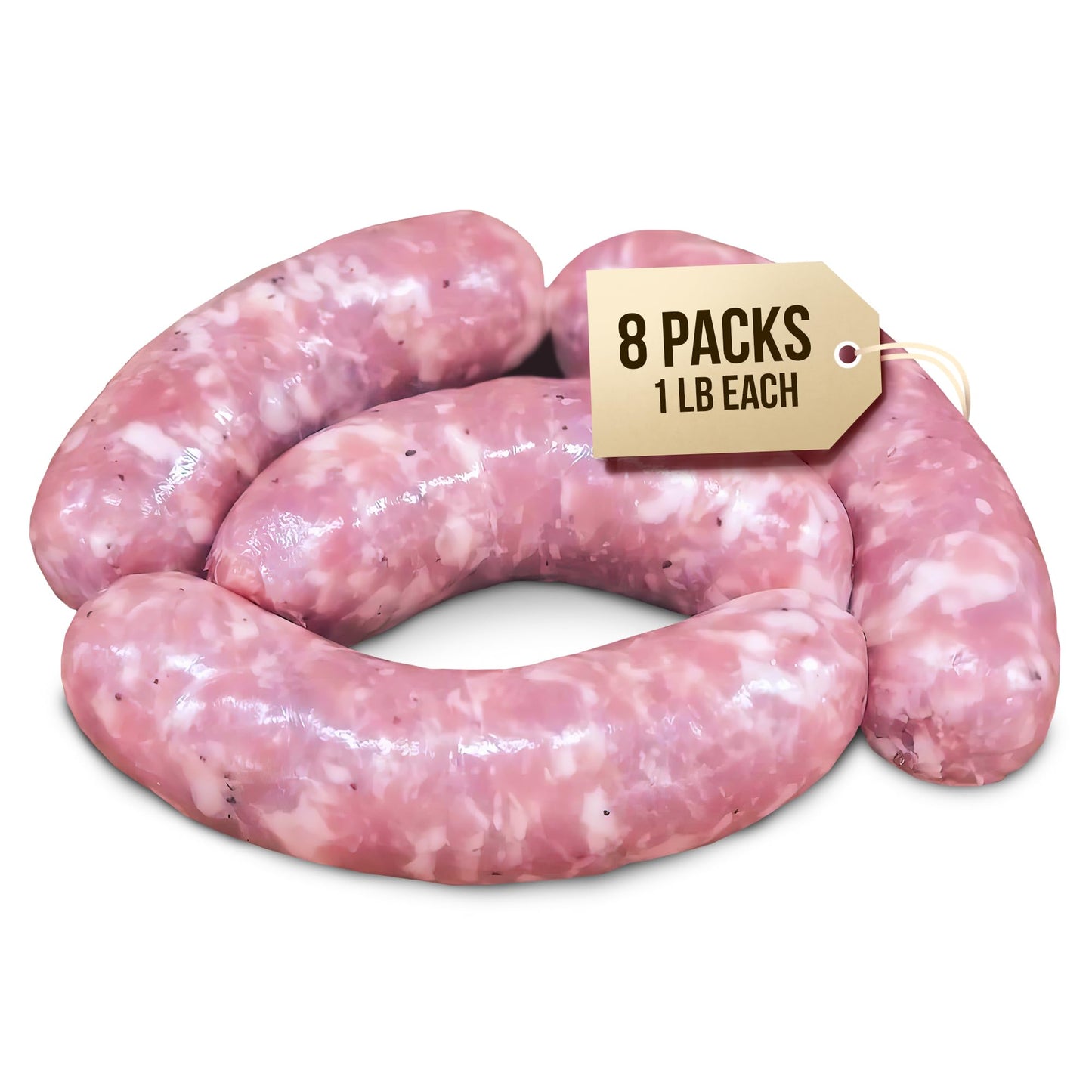 Vincent's Meat Market Fennel Sausage - Flavorful, Fragrant Aromatic Blend, Juicy Premium Pork - 8 lbs (8 packs of 4 links - 4 oz