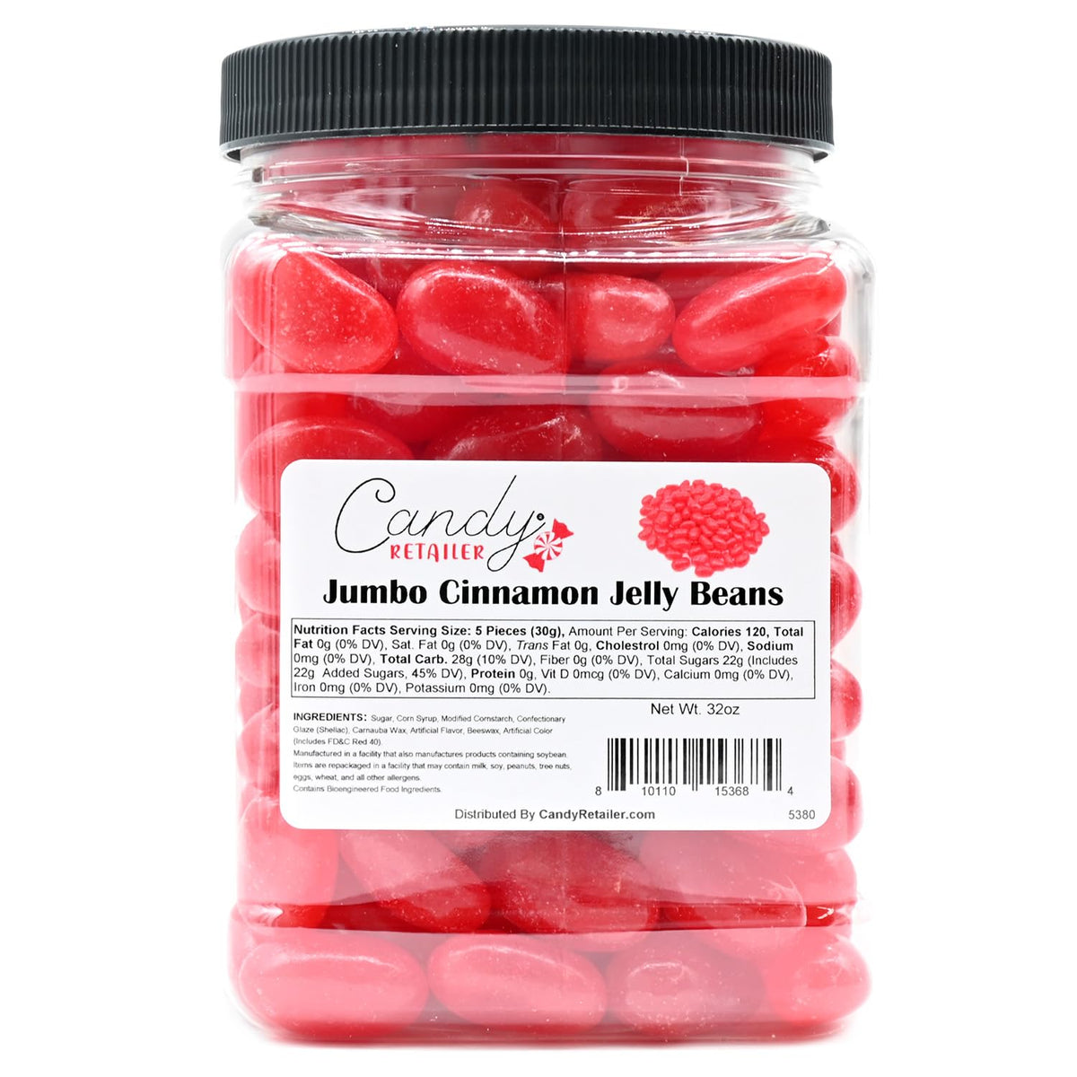 Candy Retailer Jumbo Jelly Beans (32 Ounces, Cinnamon)