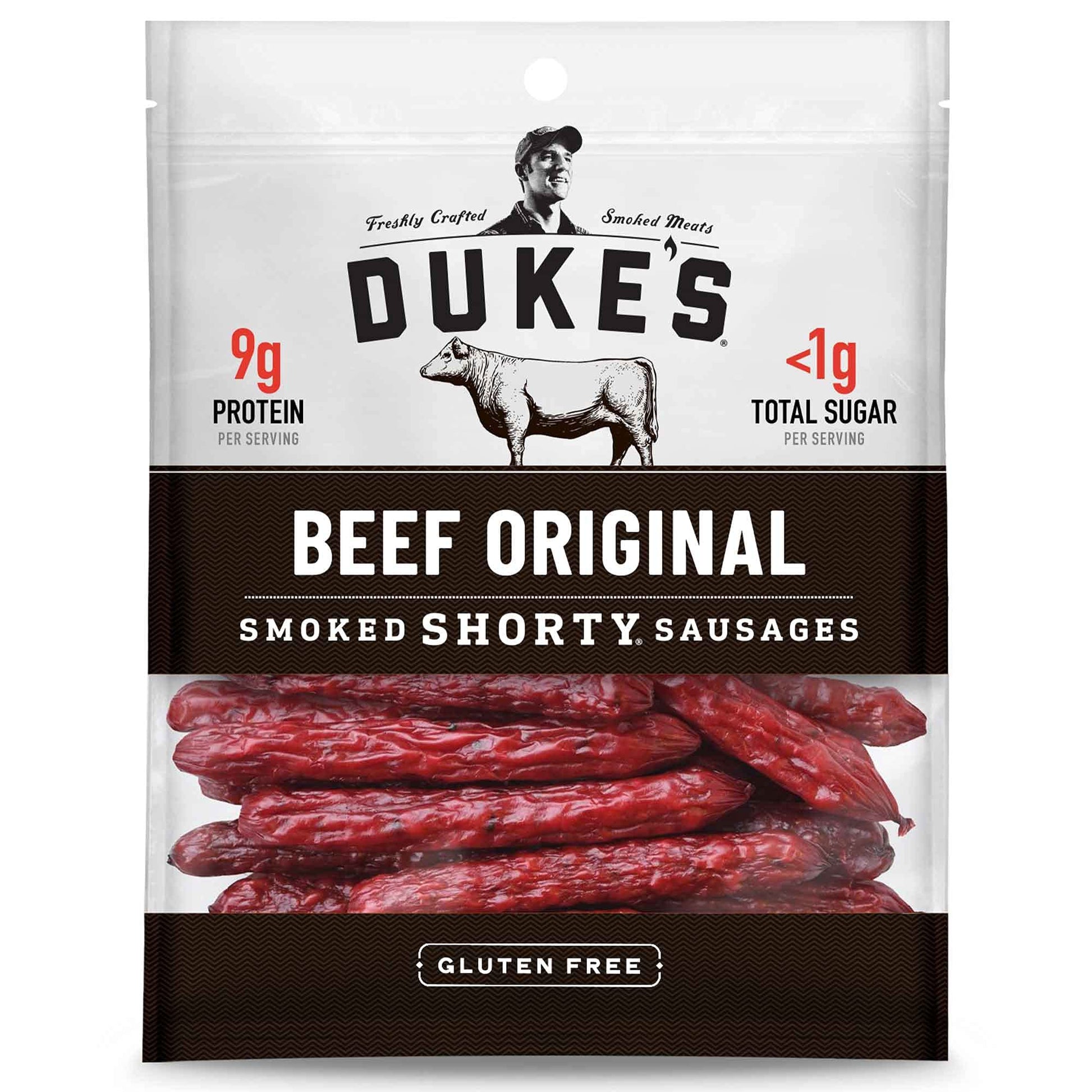 DUKES Beef Original Smoked Shorty Sausages, 7g Protein, 4 oz.