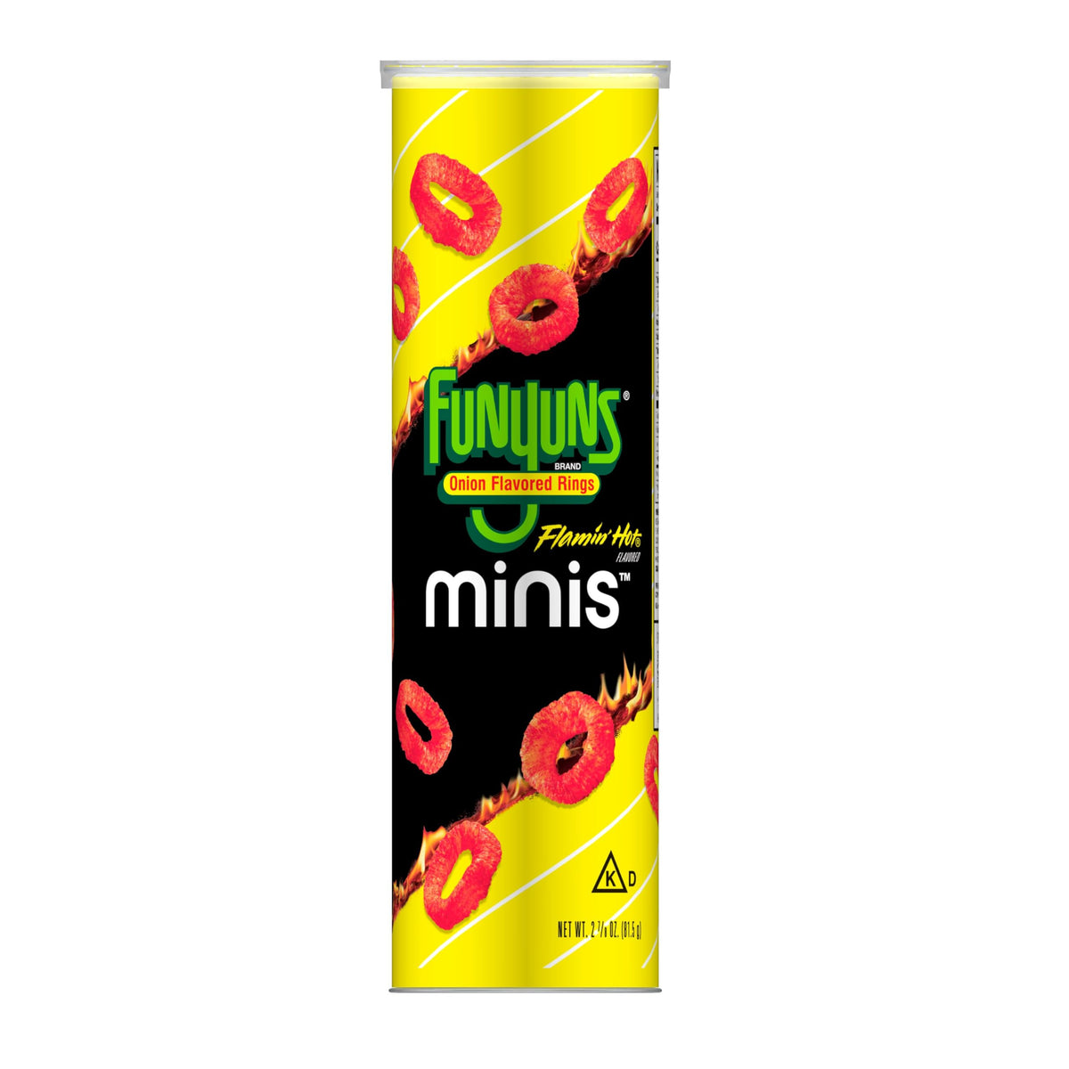 Funyuns Minis, Flamin Hot, 2.875 Ounce Canister