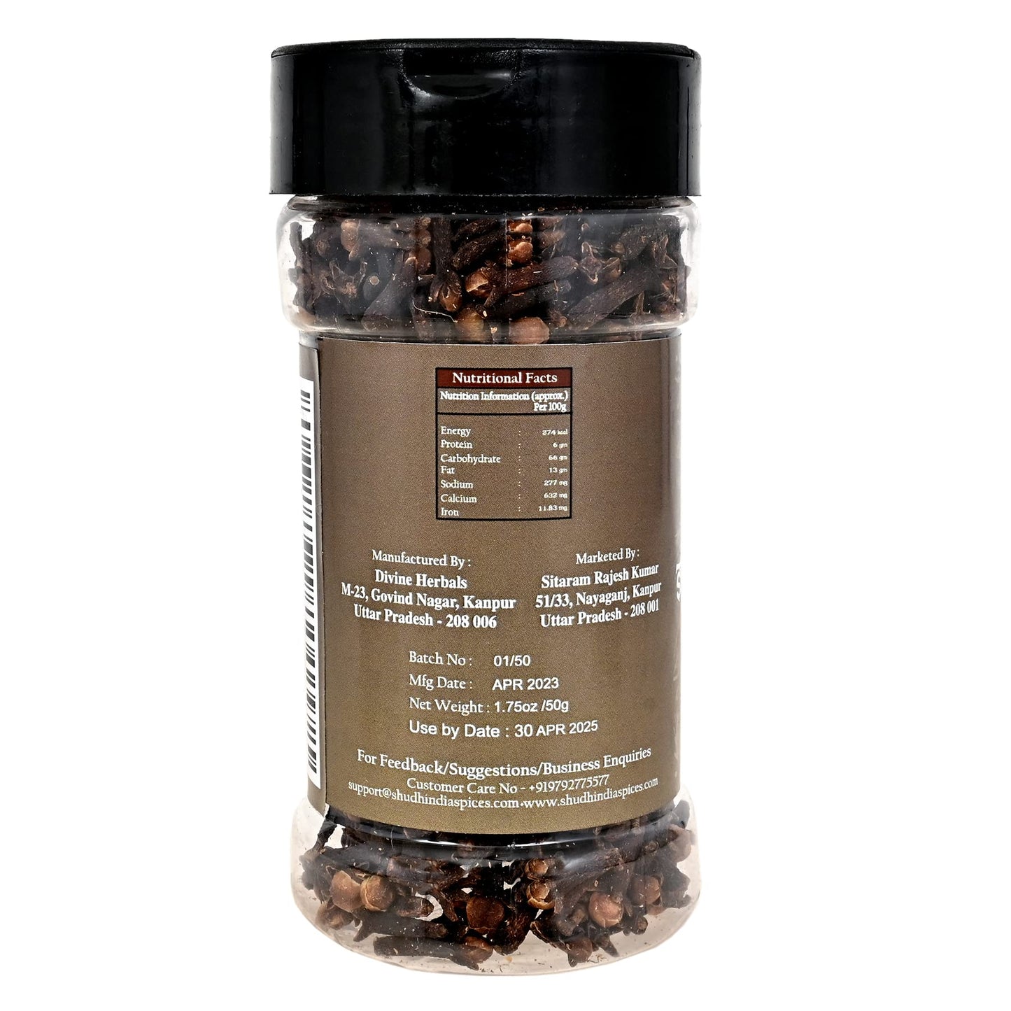 Shudh India Whole Cloves (Laung) - All Natural, Non-GMO, Vegan - 2 Ounces