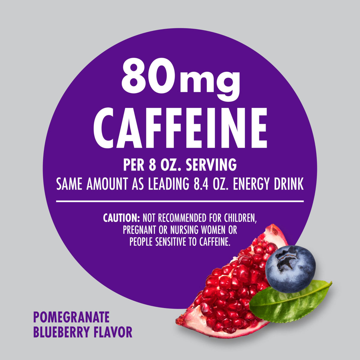 V8 Energy Drink, Pomegranate Blueberry, 8 Fl Oz Can, Pack of 12
