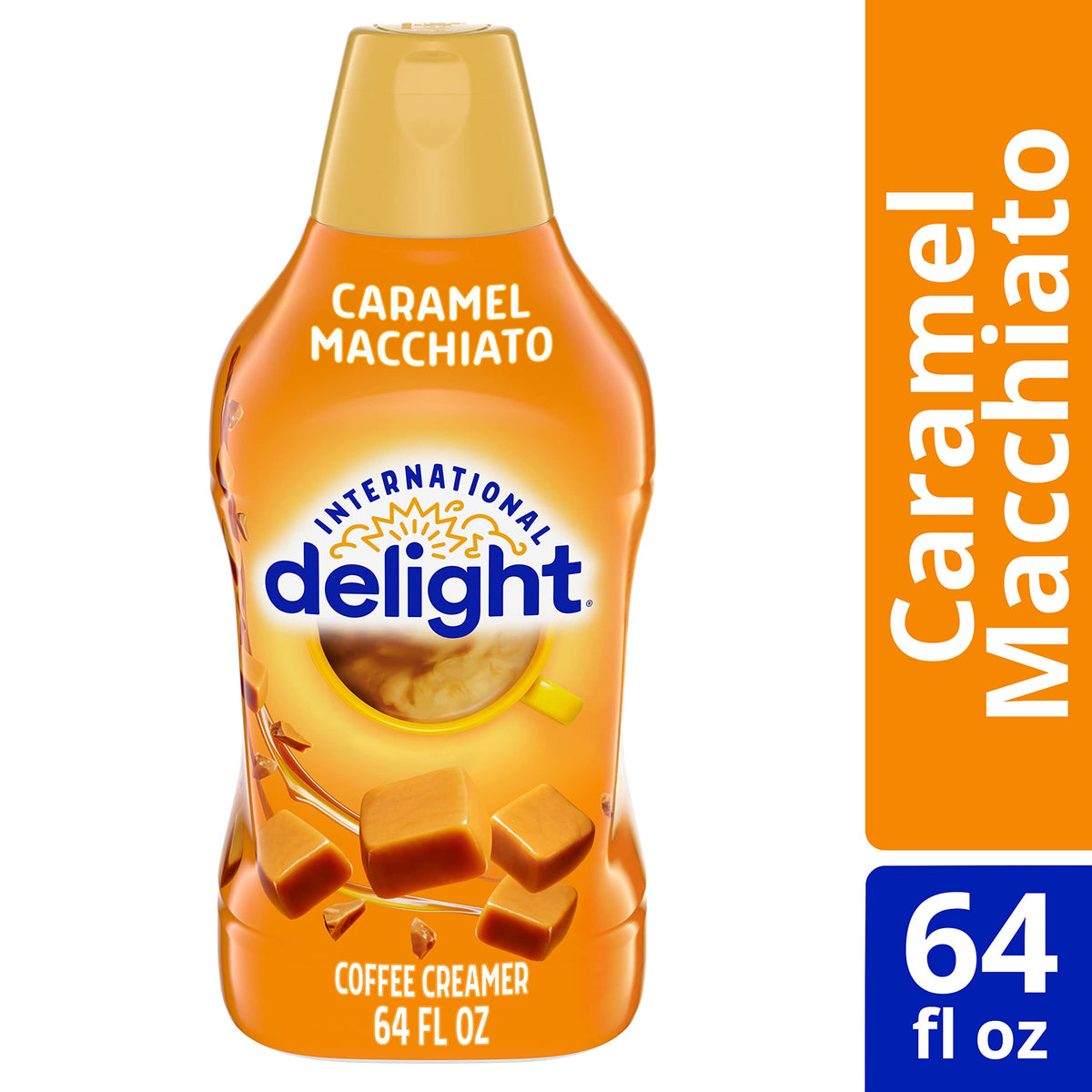 International Delight Coffee Creamer, Caramel Macchiato, Refrigerated Flavored Creamer, 64 FL OZ Bottle
