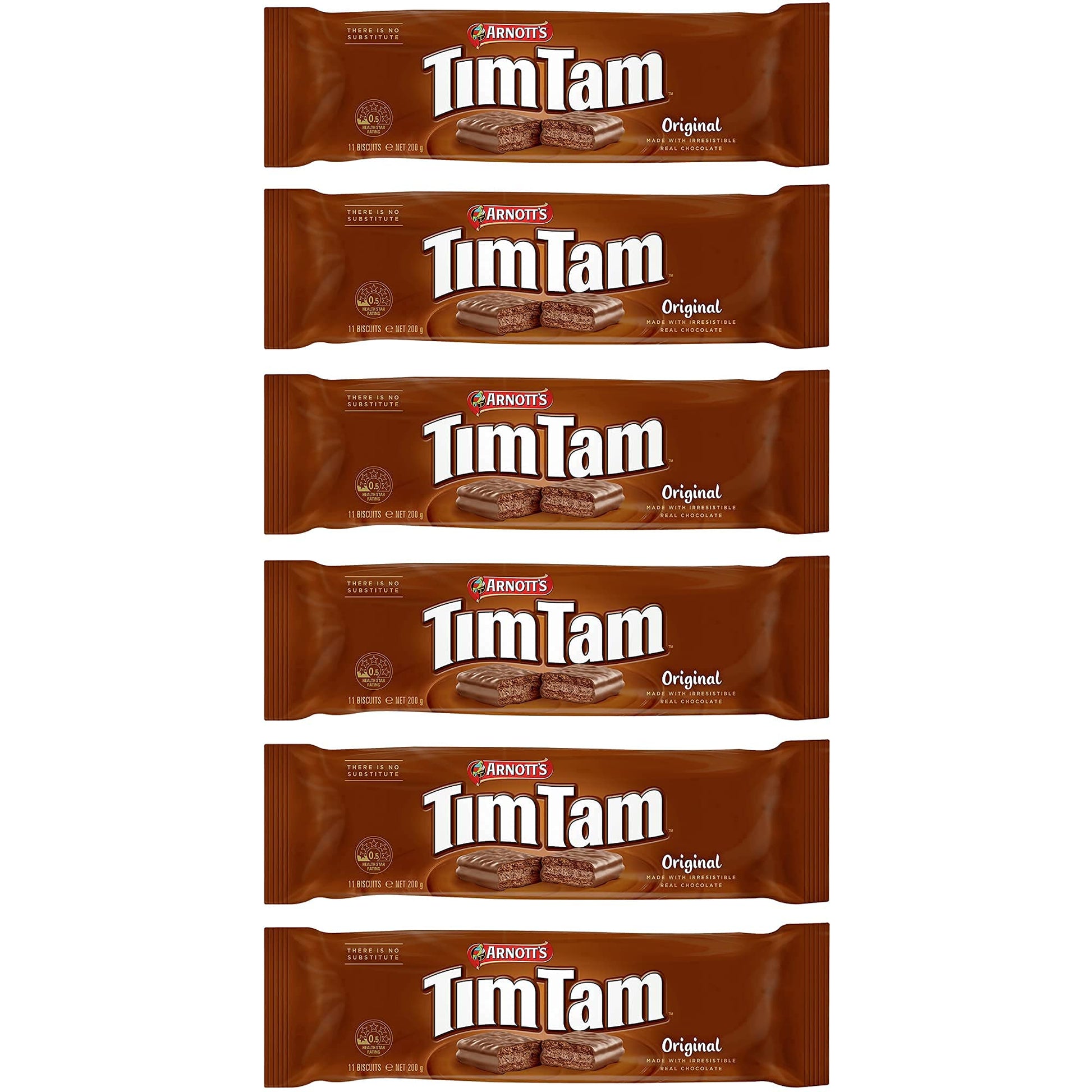Tim Tam Cookies Arnotts - 6 Pack - Australian Original Chocolate Biscuits - 66 Biscuits Total
