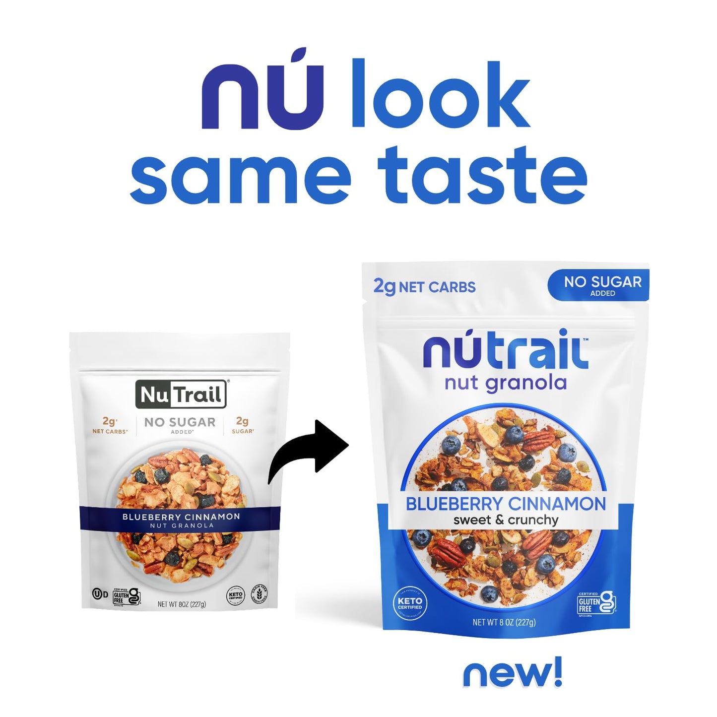 Nutrail Nut Granola Cereal, Variety Pack, No Sugar Added, Keto, Low Carb, Gluten Free, Grain Free, Healthy Breakfast 8 Oz. 3 Cou