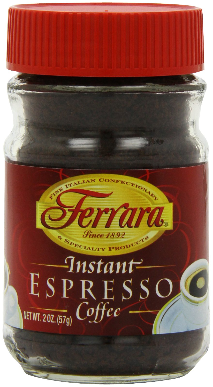 Ferrara Instant Espresso Coffee, 2-Ounce Glass Jars (Pack Of 6)