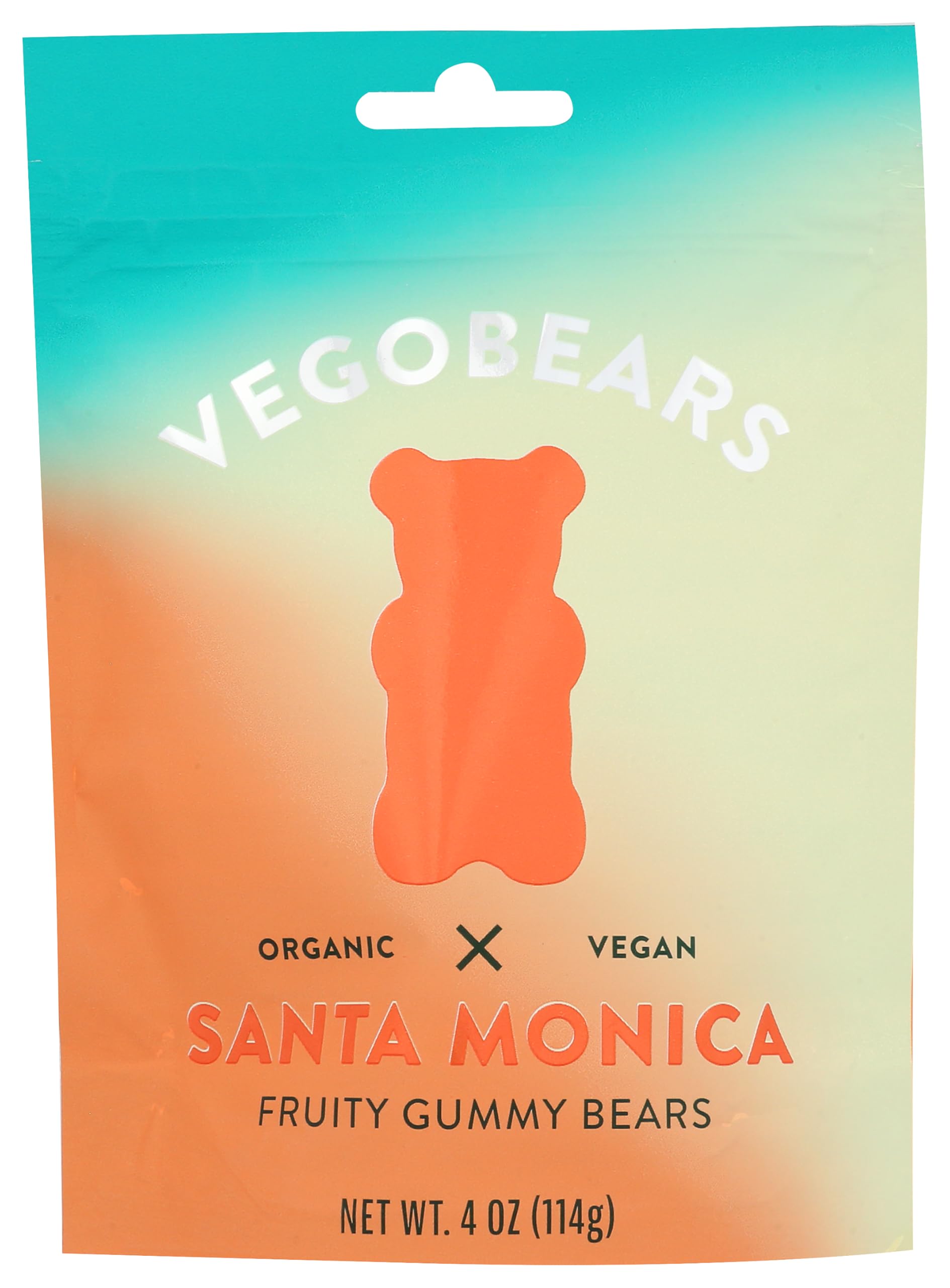 Vegobears Organic Fruity Gummy Bears, 4 Oz
