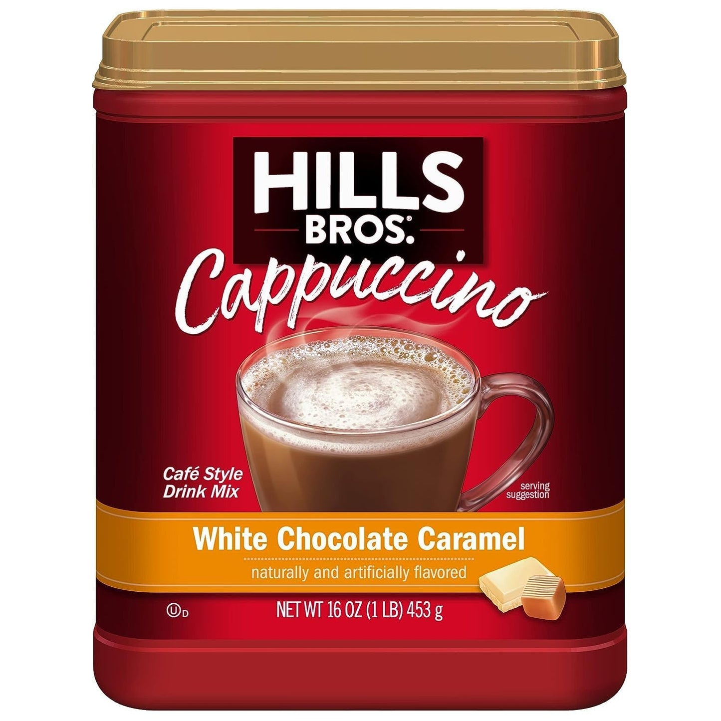 Hills Bros, White Chocolate Caramel Cappuccino, 16Oz Container (Pack Of 3)