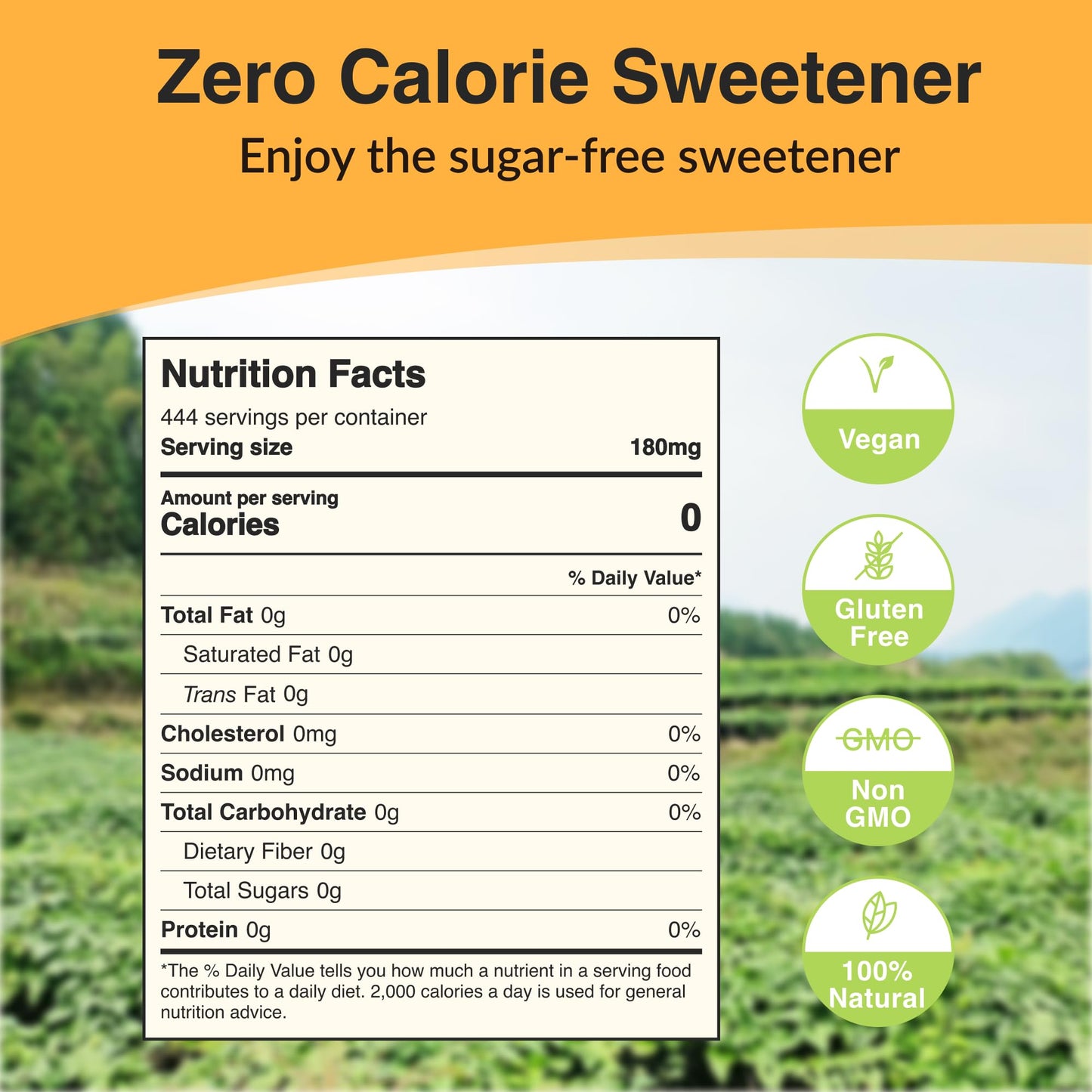 Namanna Pure Monk Fruit Sweetener - Zero Calorie, Zero Carb, Paleo And Keto Safe - (7% Mogroside V, 200G, 1,110 Servings) - 5 Pa