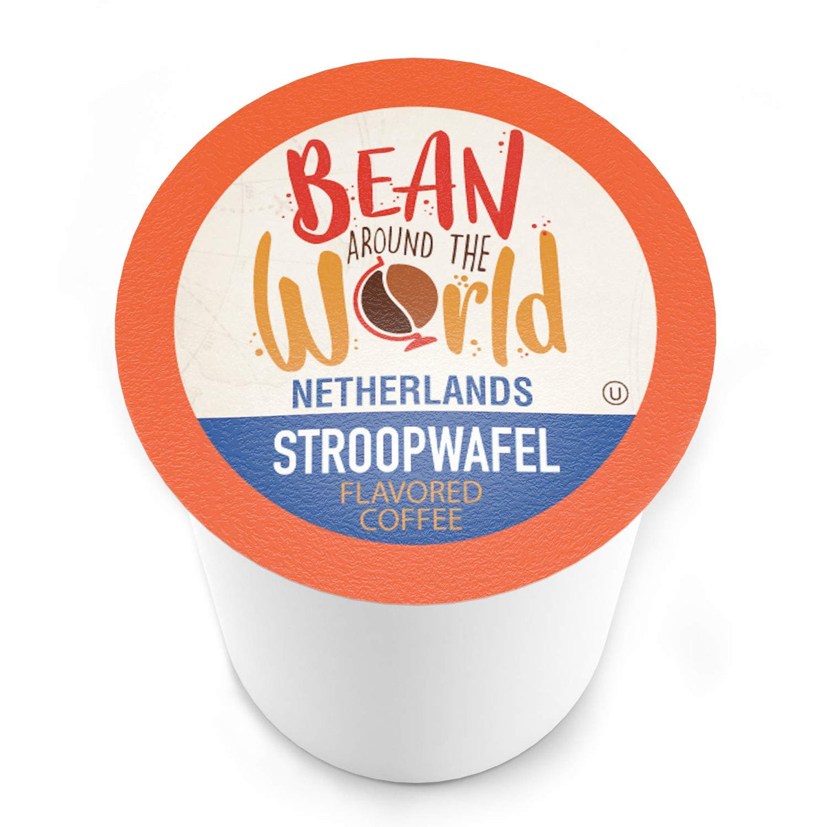 BEAN AROUND THE WORLD Flavored Coffee Compatible with Keurig 2.0, Stroopwafel, 40 Count