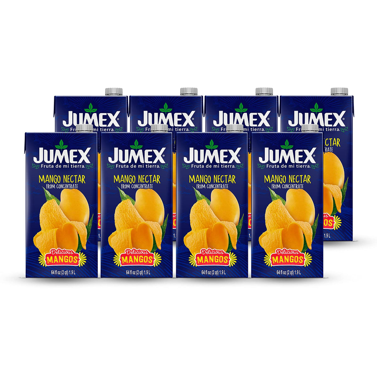 Jumex Mango Nectar - Tropical Fruit Juice, 64oz (Pack of 8), Perfect for Smoothies & Cocktails, Made with Fresh Fruit Puree