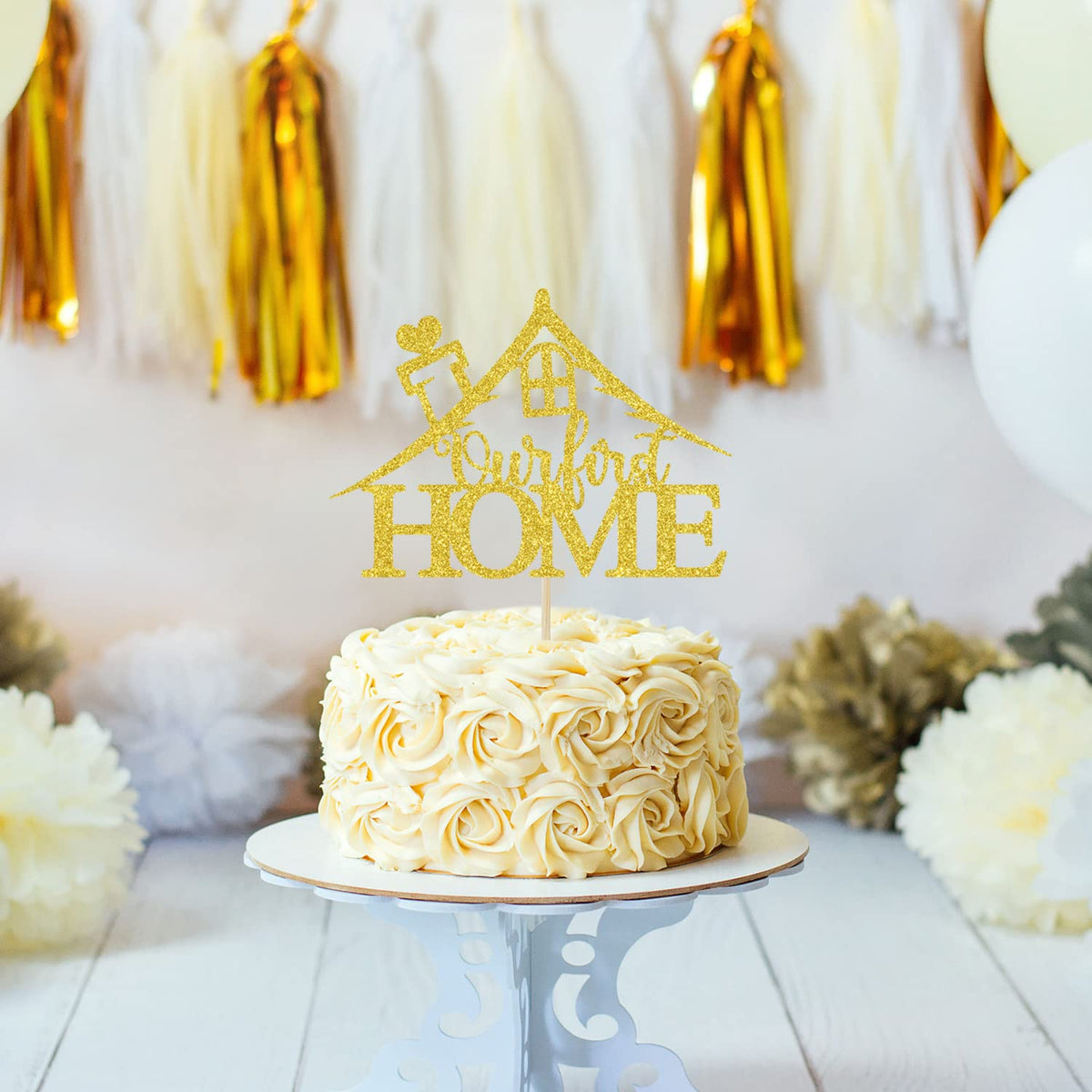 Our First Home Cake Topper, Home Sweet Home, Welcome To Our Home Cake Decor, For New Couple House Warming Party Decorations Gift