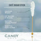 Candy Envy - Amber Caf   Sugar Sticks Mini Rock Candy - 100 Bulk Individually Wrapped Amber Treats - Original Sugar Flavored