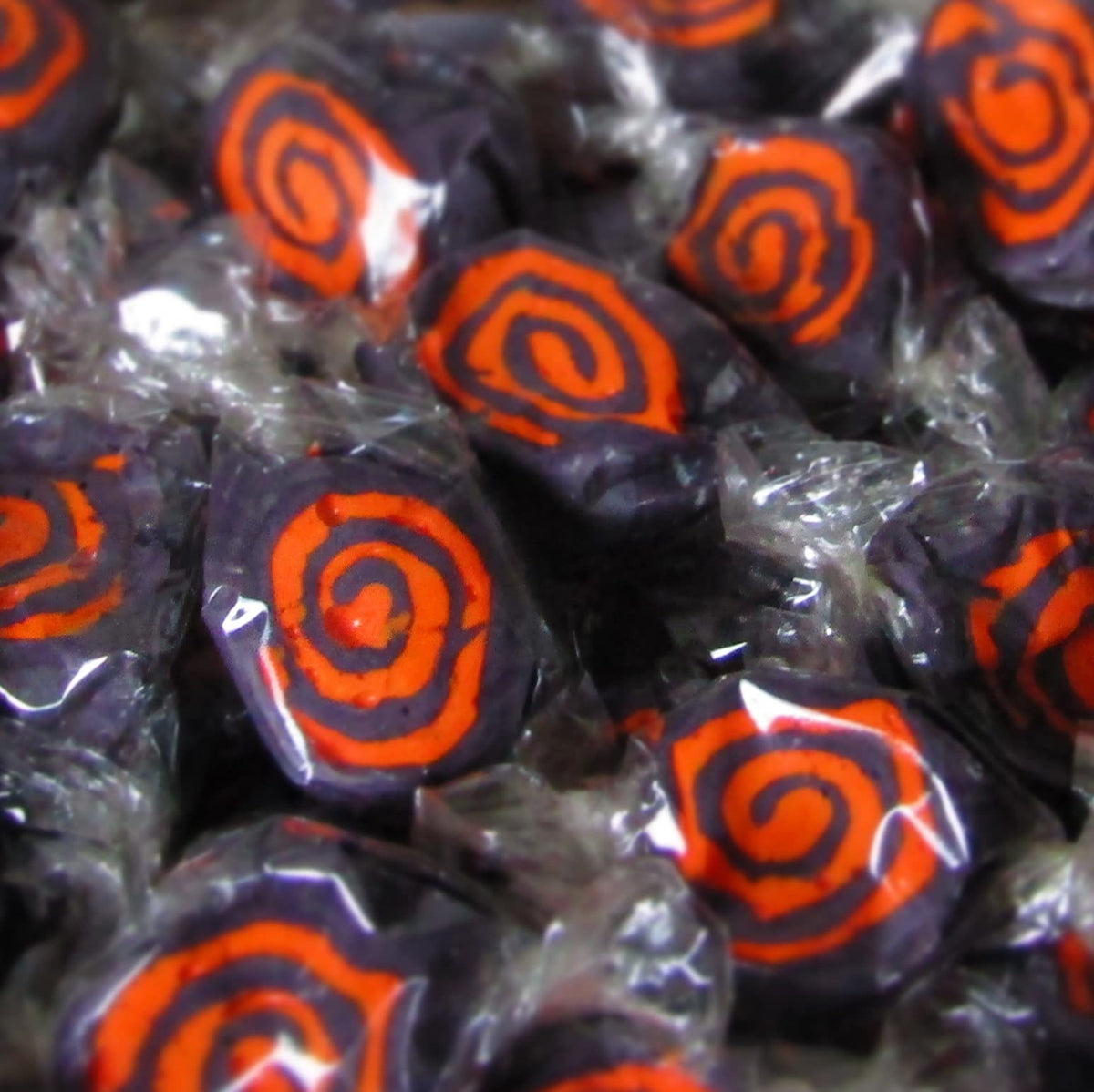 Halloween Black and Orange Cream Taffy Chews by Its Delish, 1 lb Bulk Bag - Individually Wrapped Gourmet Soft Fluff Taffy - Per
