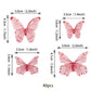 Rssta i 40 Pack Edible Butterfly Cake Decorations - Pink, Paper Cupcake Toppers for Weddings, Birthdays, and Flower Theme Parties