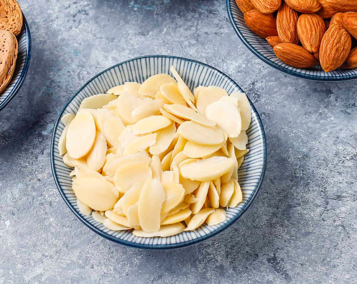 Food To Live - Blanched Sliced Almonds, 8 Ounces Thinly Sliced Raw Blanched Almonds, Vegan, Keto, Kosher, Bulk. High In Vitamin