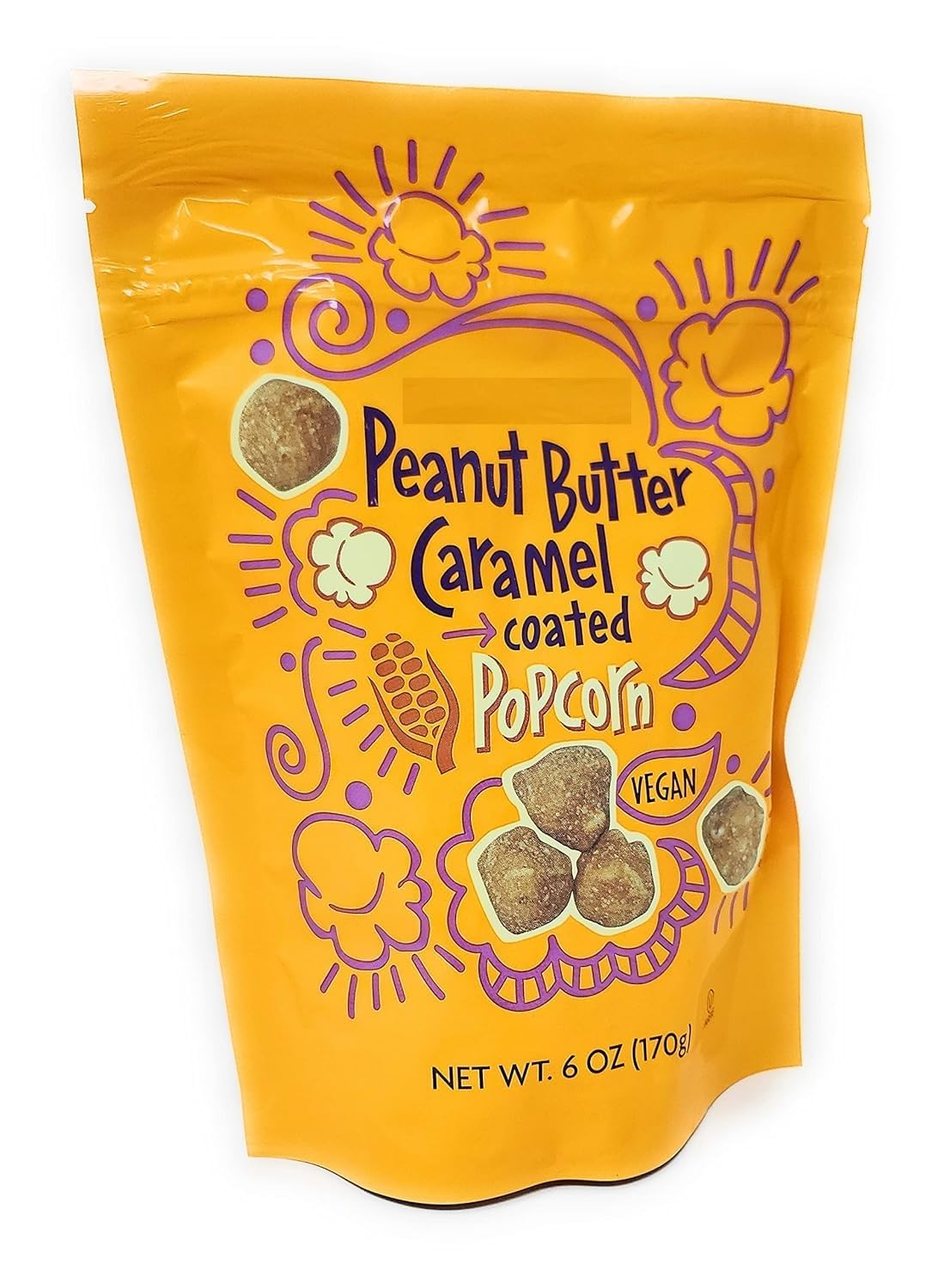 Peanut Butter Caramel Coated Popcorn 6 oz/170g (Pack of 1)