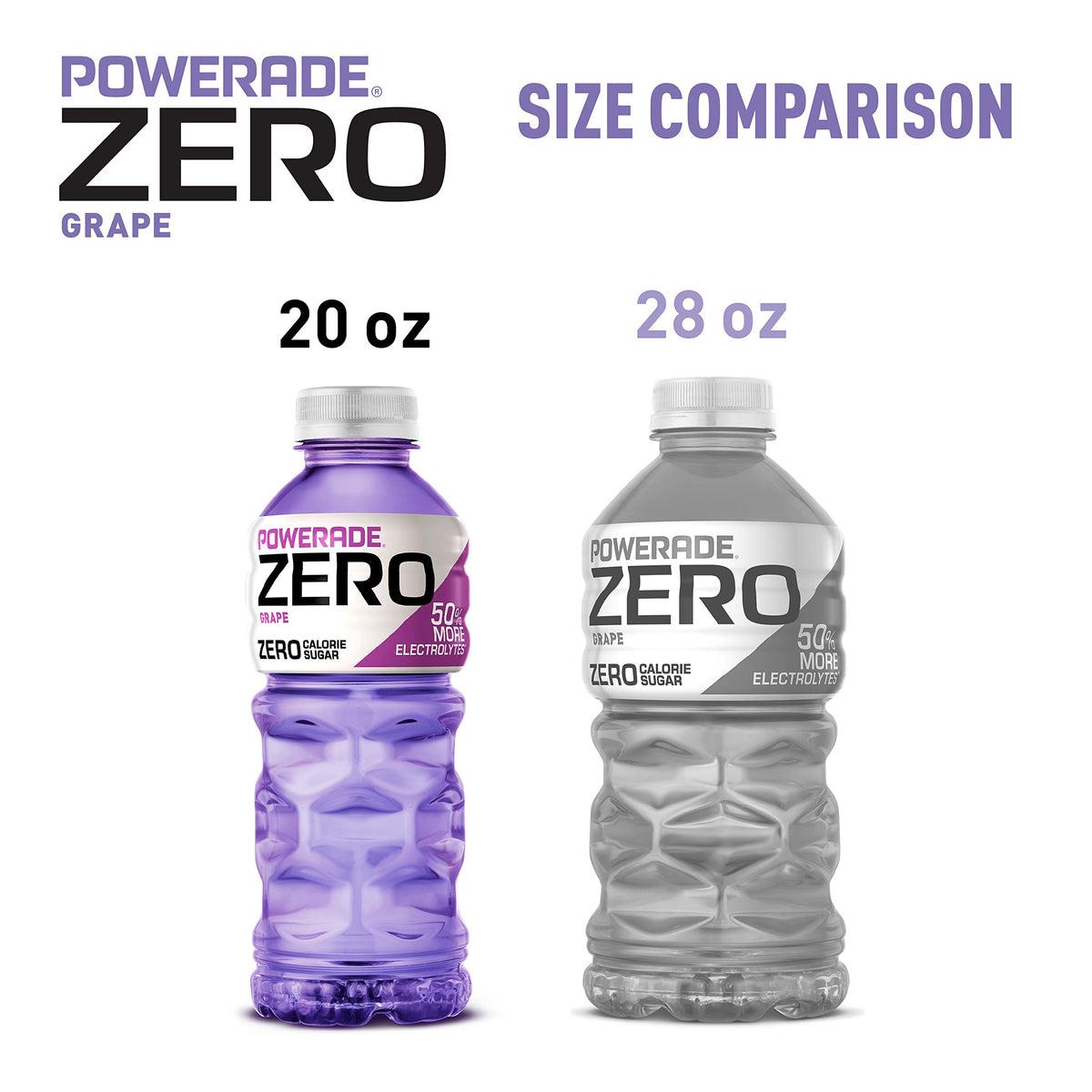POWERADE ZERO Grape, 20 fl oz, 8 Pack