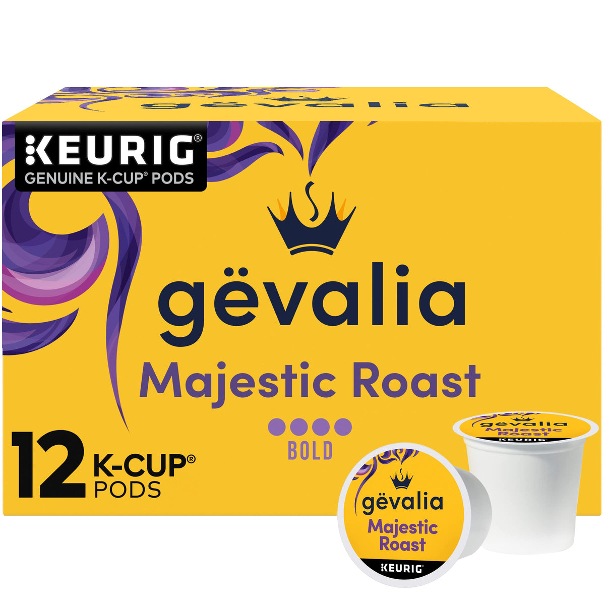 Gevalia Majestic Roast Bold Dark Roast K-Cup Coffee Pods, 12 Ct. Box