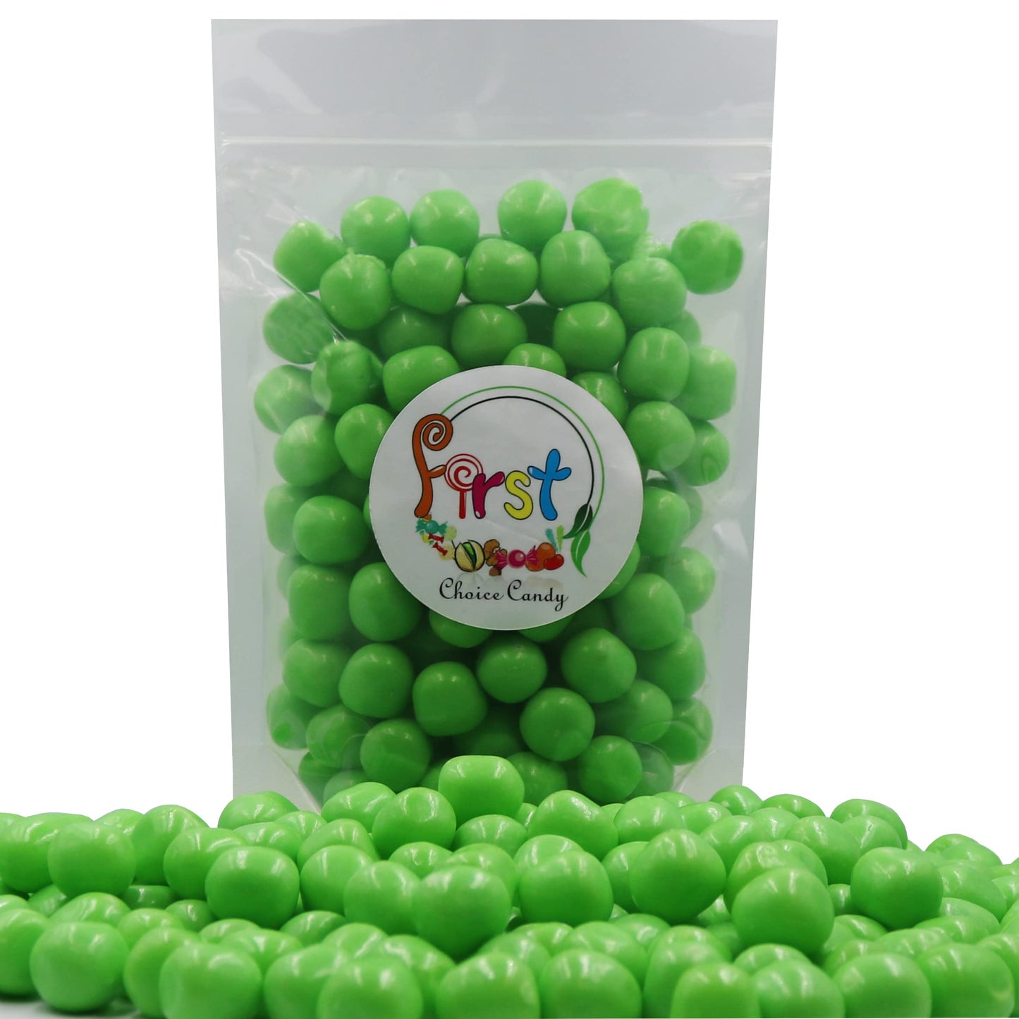 Sour Chewy Fruit Candy Balls (Light Green Watermelon, 1 Pound)