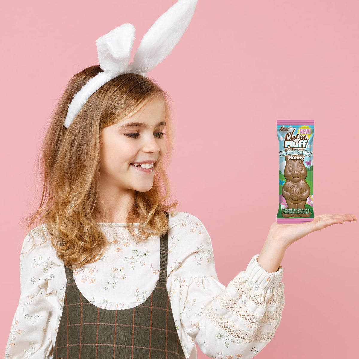 Fruidles Chocofluff Easter Bunny  , Marshmallow Filled, 12-Pack, Kosher Certified, Individually Boxed, 3.8 oz Chocolate Bars
