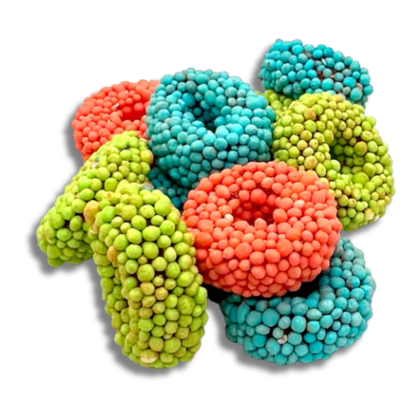LYZAS SWEETS &   Cosmic Sour Gummy Rings - Crunchy Nonpareil Coating - 5.5 oz Bag - Pack of 1