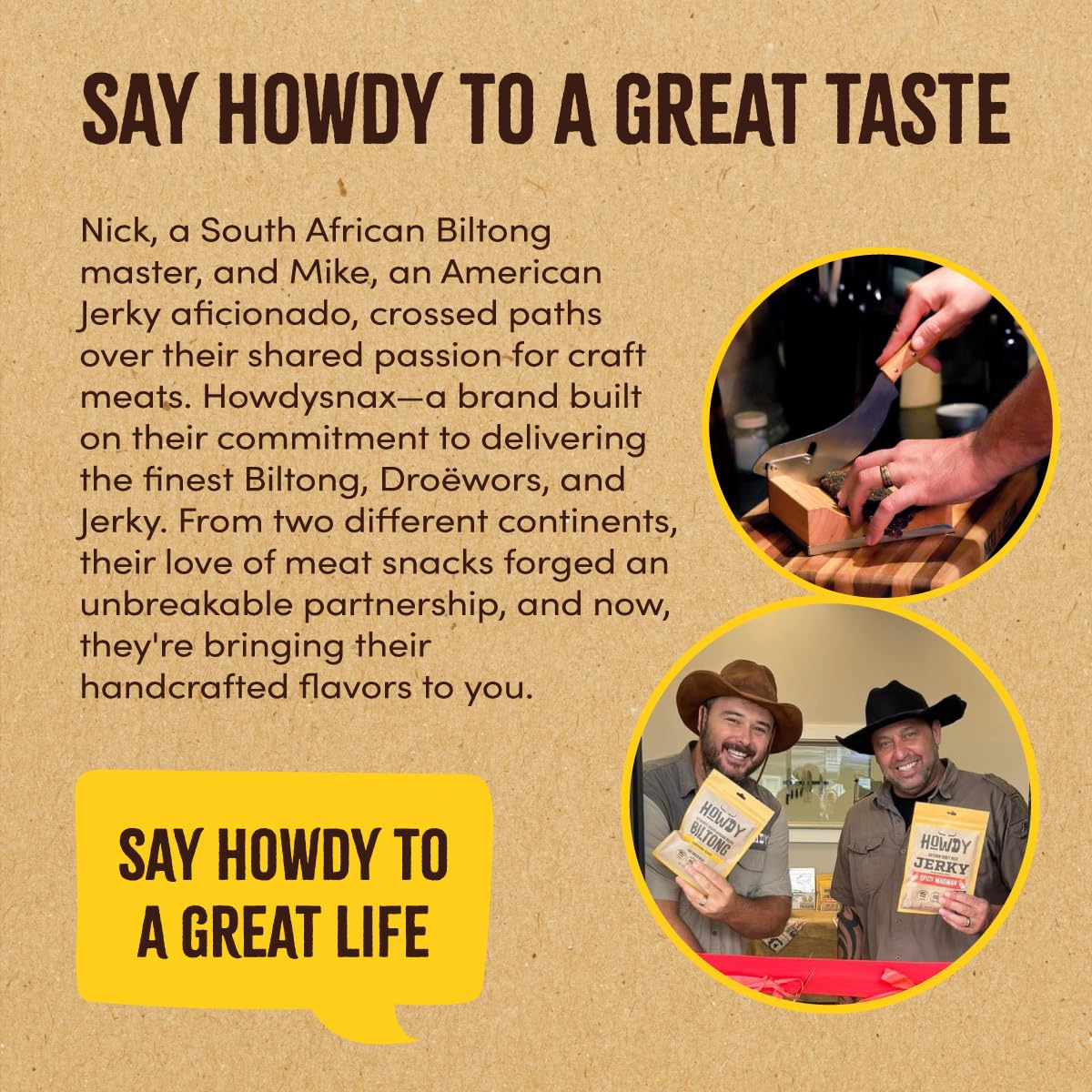 Howdysnax Handcraft Authentic Small Batch Drowors Beef Sticks Sugar Free, Soy Free, Paleo & Keto Friendly Snack