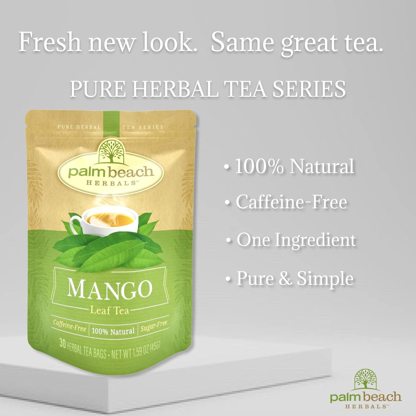 Palm Beach Medicinal Herbs Mango Leaf Tea - Herbal Tea - 30 Count