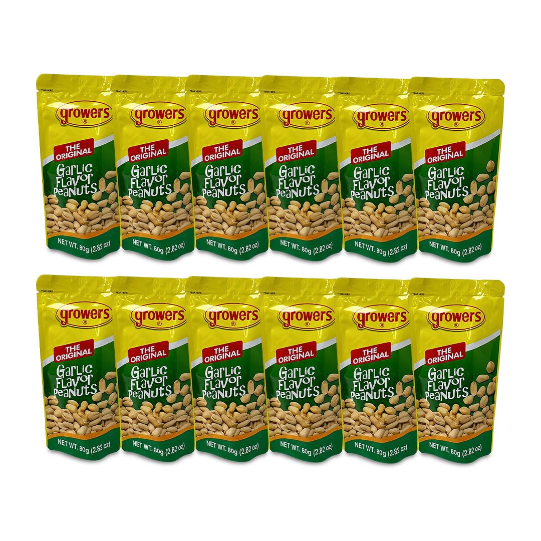 10-Packs Growers Peanut Garlic Flavor 80G Ea