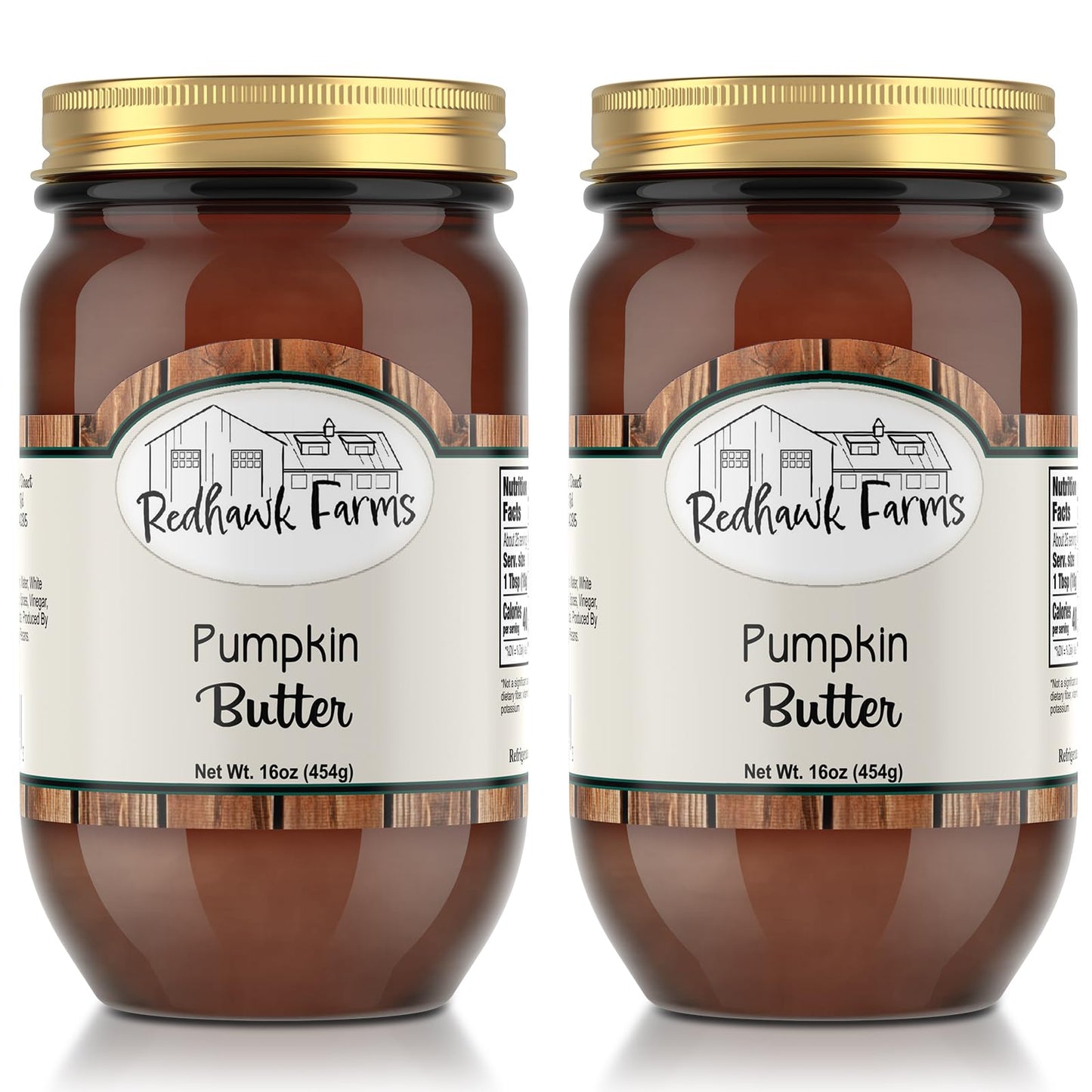 Redhawk Farms Pumpkin Butter Spread - All Natural Fruit Spread - Non-GMO Amish Pumpkin Butter- Premium Jams, Jellies, & Preserve