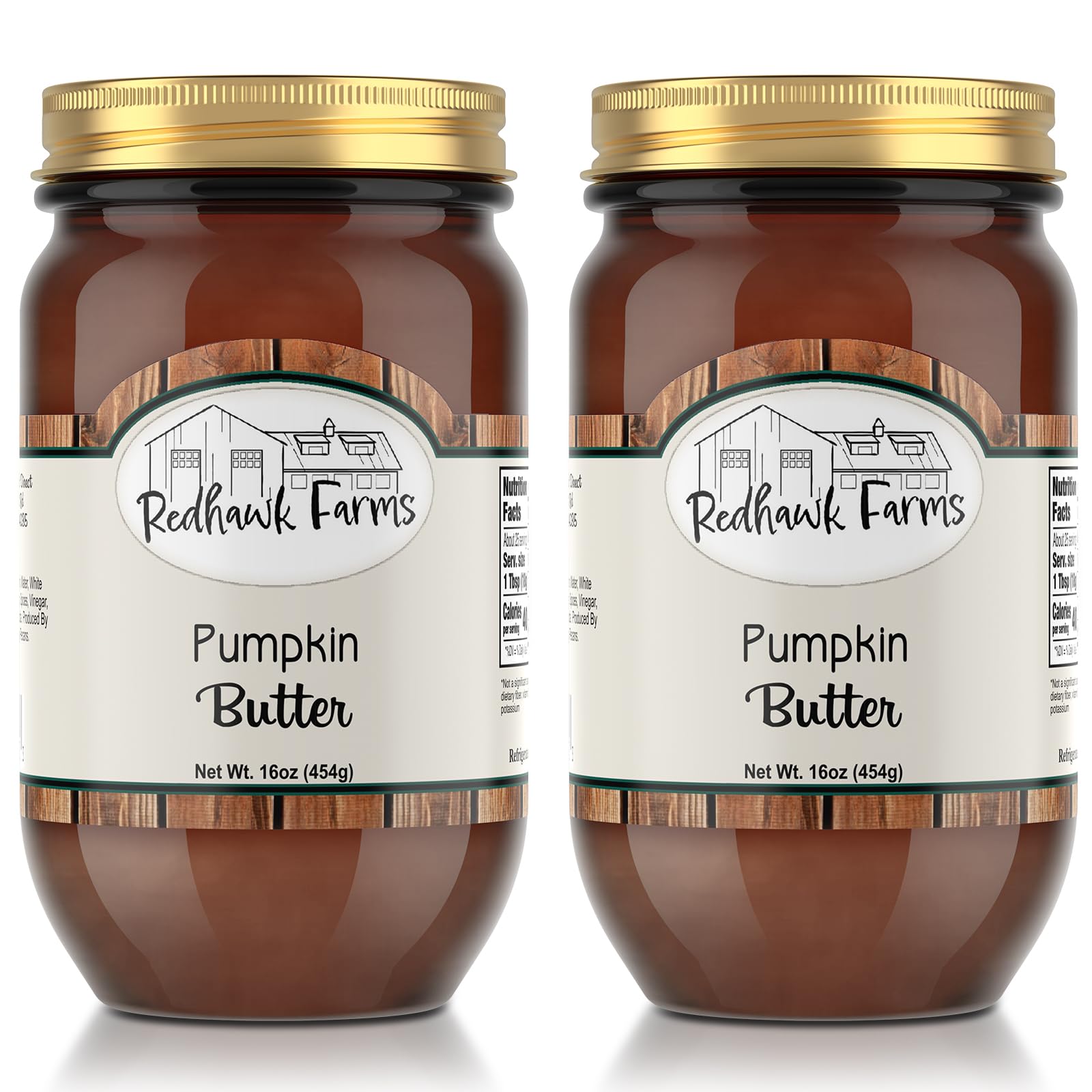 Redhawk Farms Pumpkin Butter Spread - All Natural Fruit Spread - Non-GMO Amish Pumpkin Butter- Premium Jams, Jellies, & Preserve