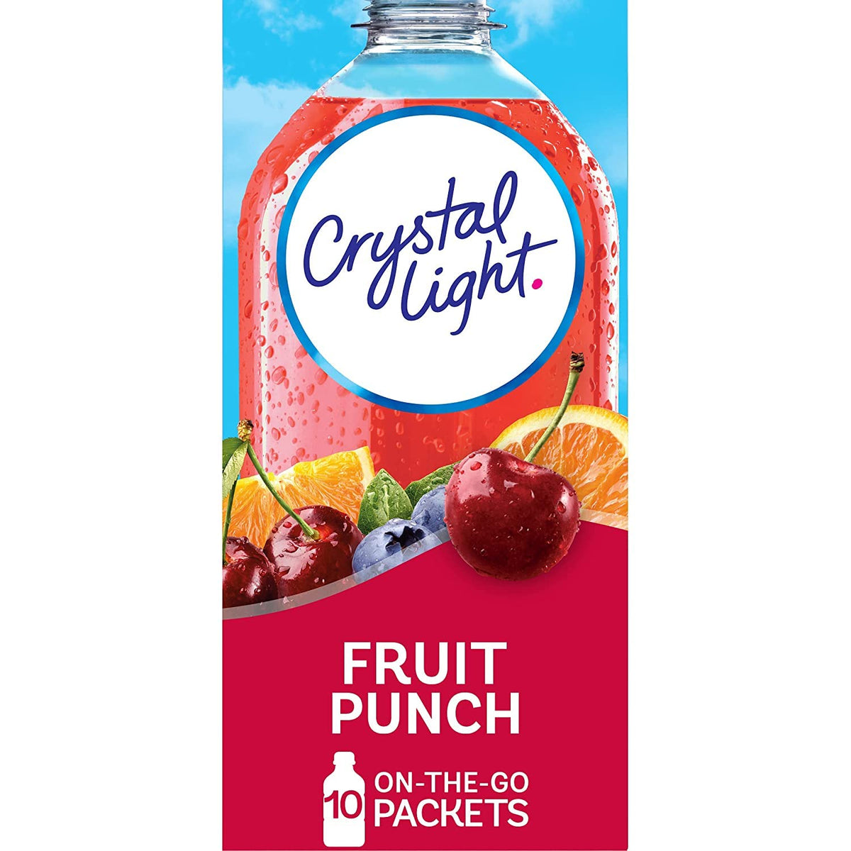 Crystal Light On The Go Fruit Punch Drink Mix, 10-Count Boxes (Pack Of 6)
