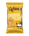 UGLIES Cheddar and Sour Cream Kettle-Cooked Potato Chips, Gluten-Free Snacks, Kosher Chips, Non-GMO Snacks for Kids or Office, 6