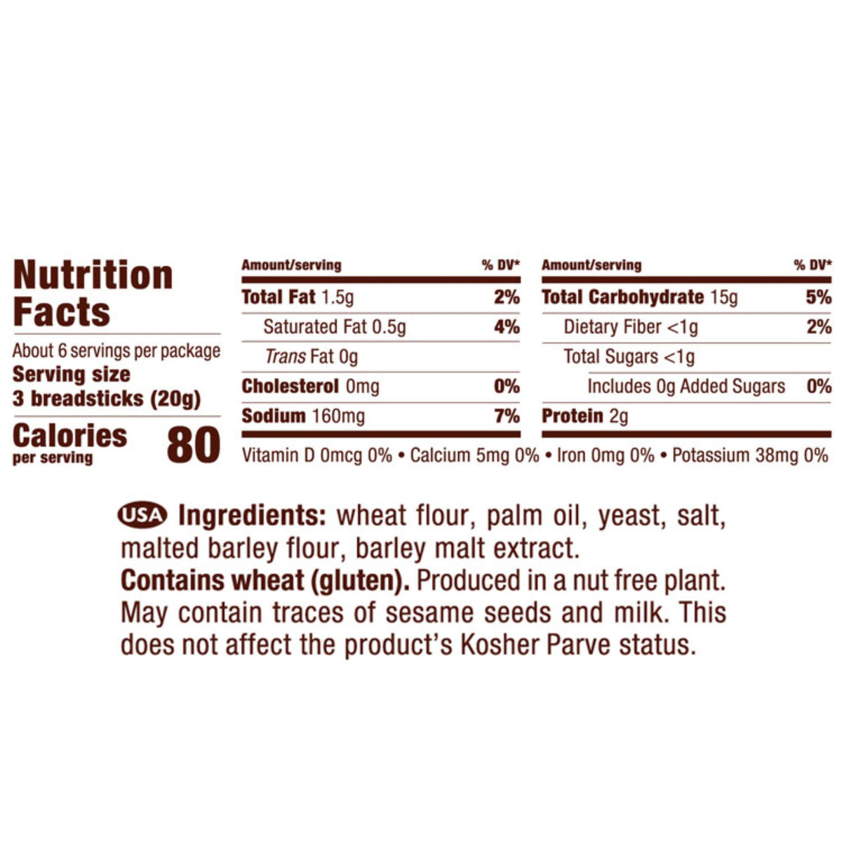 Tribello Grissini Breadsticks - All Natural, Non-GMO, 4.4 oz (Pack of 3)