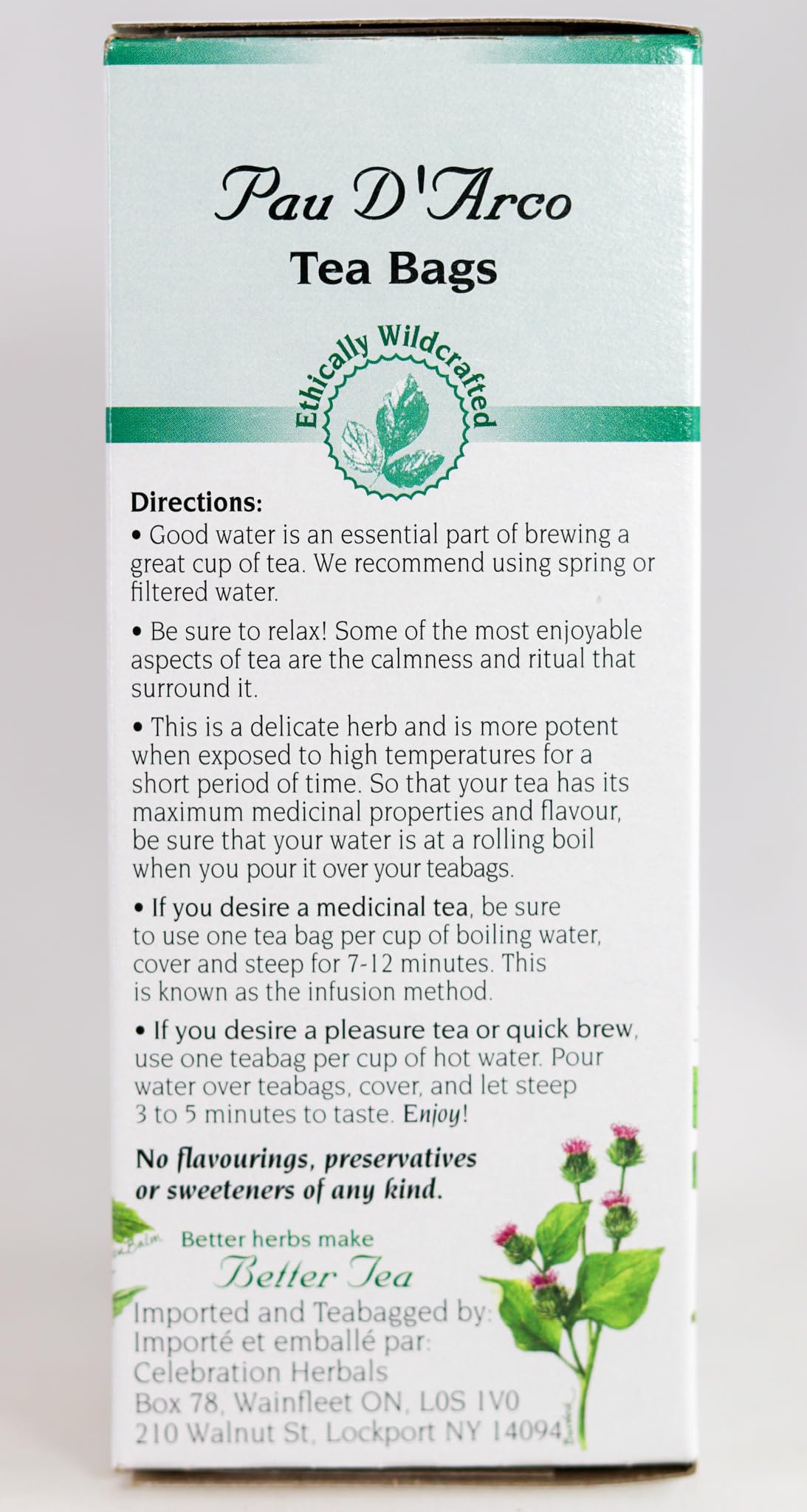 Celebration Herbals Pau DArco Tea Bags - 24 Count - Pack of 1 - Herbal Tea