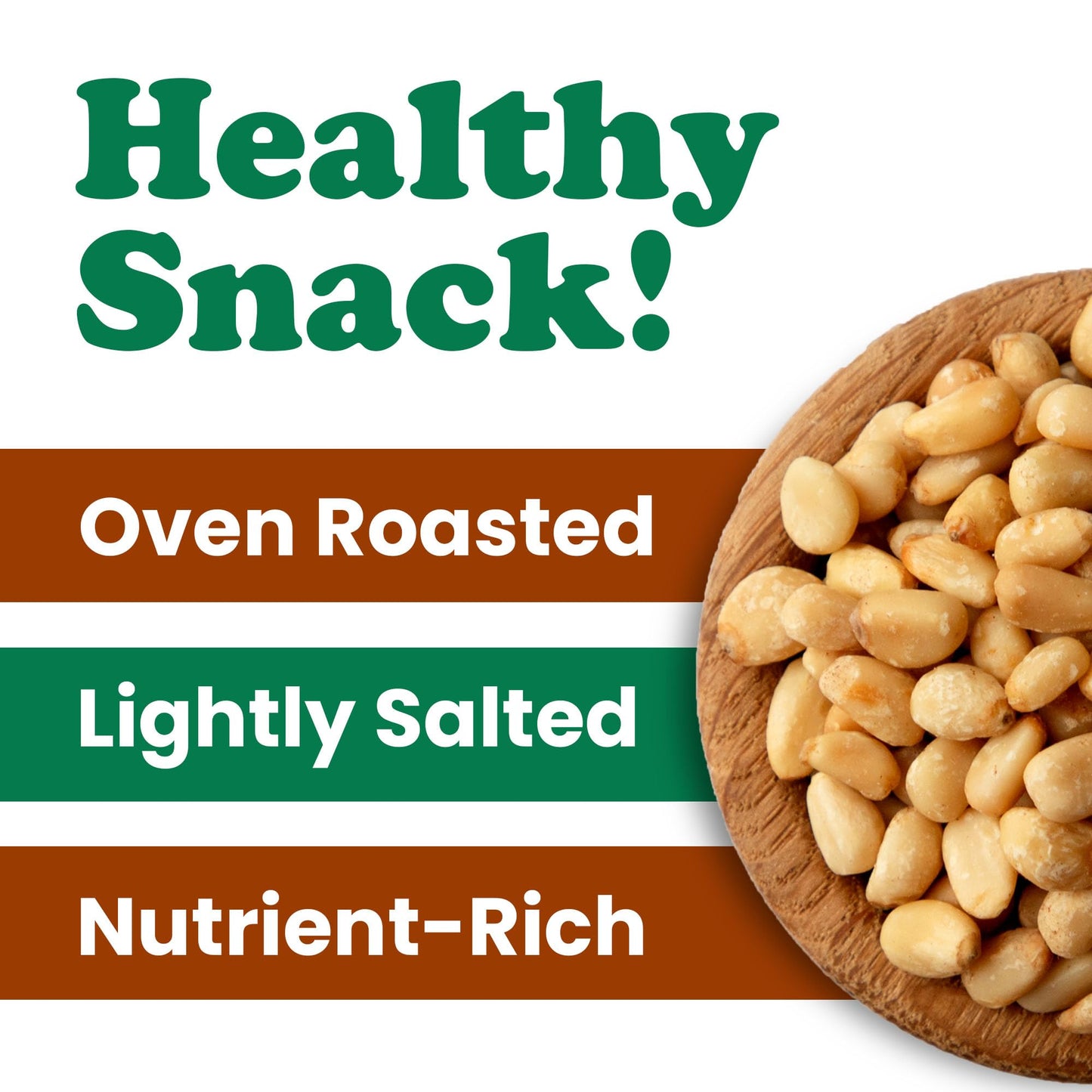Food to Live Dry Roasted Pine Nuts, Oven Roasted, Lightly Salted, 8 Ounces, Vegan, Kosher