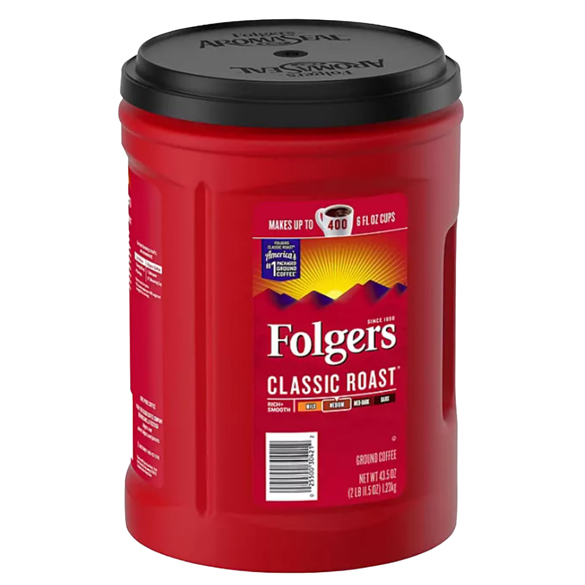 Folger Classic Roast Ground Coffee (43.5 oz.) - Pack of 1