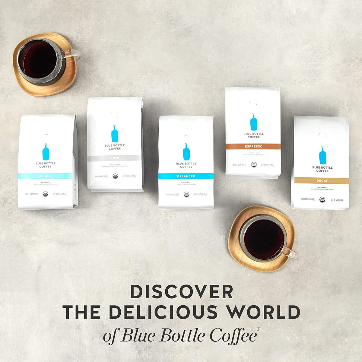 Blue Bottle Whole Bean Organic Coffee  Decaf  Medium Roast  12 Ounce bag (Pack of 1)
