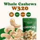 Food To Live Raw Cashews, 5 Pounds - Non-Gmo Verified, Deluxe Whole Nuts, Unsalted, Unroasted, Size W-320, Vegan, Kosher, Bulk